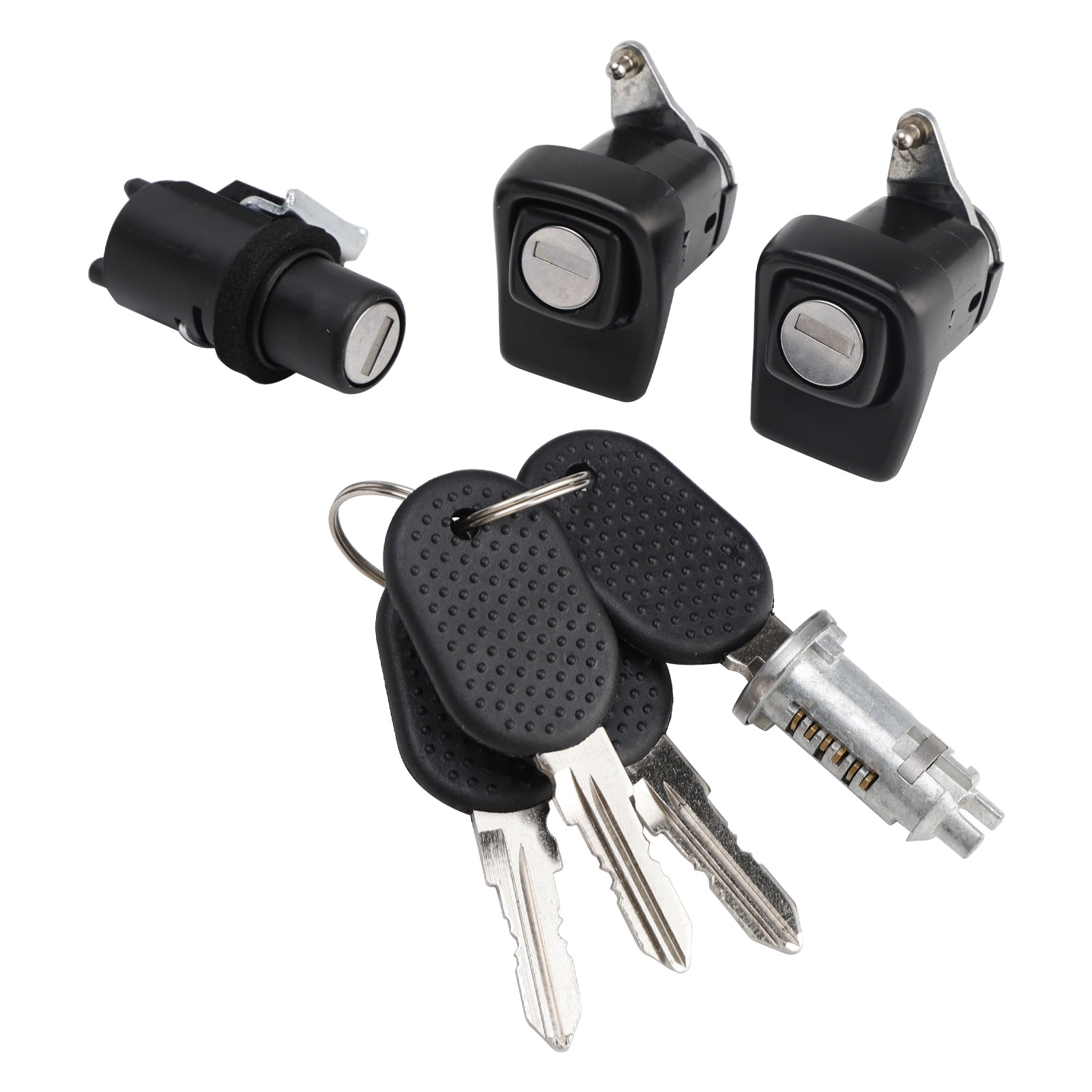 Right and Left Door Lock Kit + Bonnet + Cylinder + 4 Keys For Fiat Panda 85/104