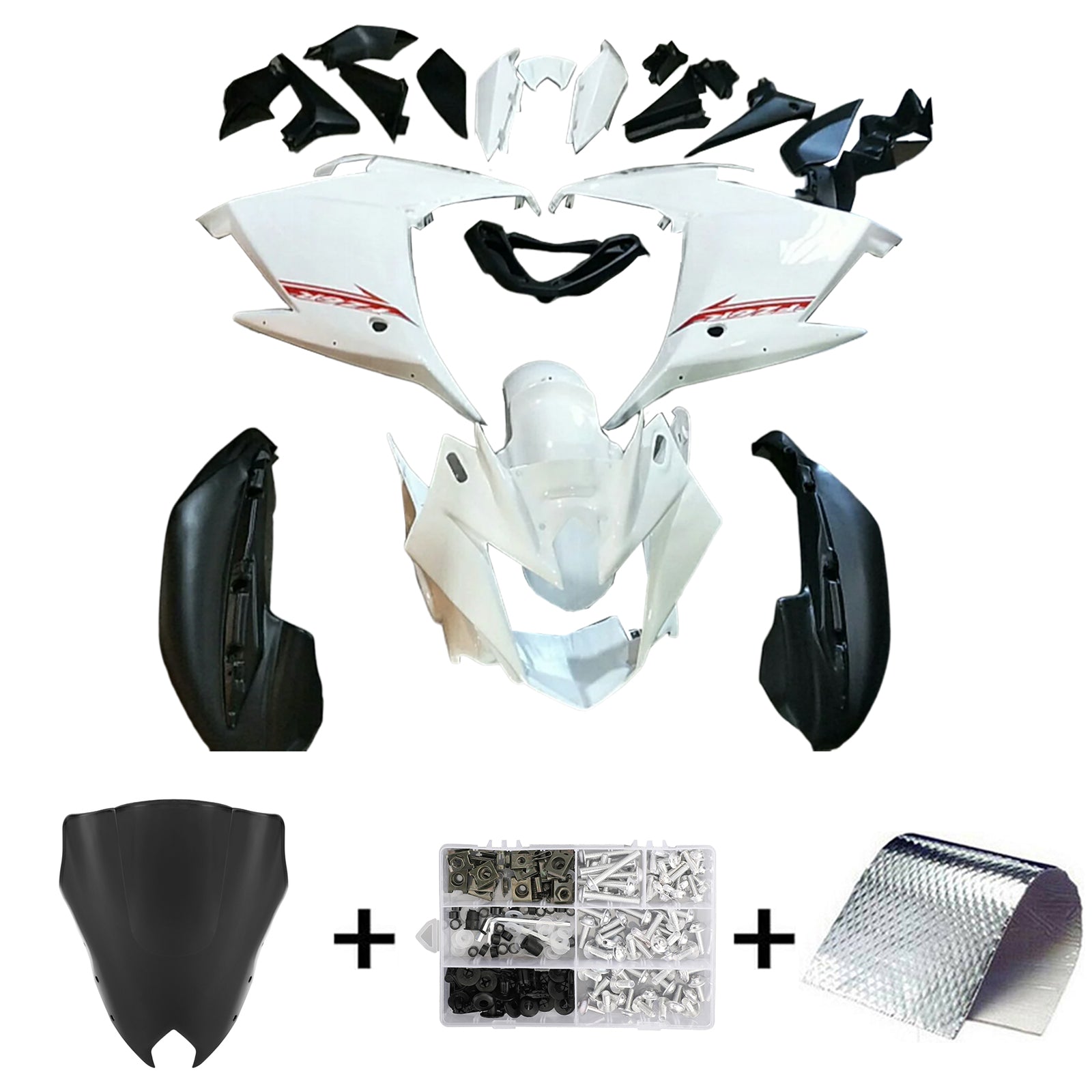 2009-2015 Yamaha FZ6r Injection de carénage Kit de camence de carrosserie Plastique Abs