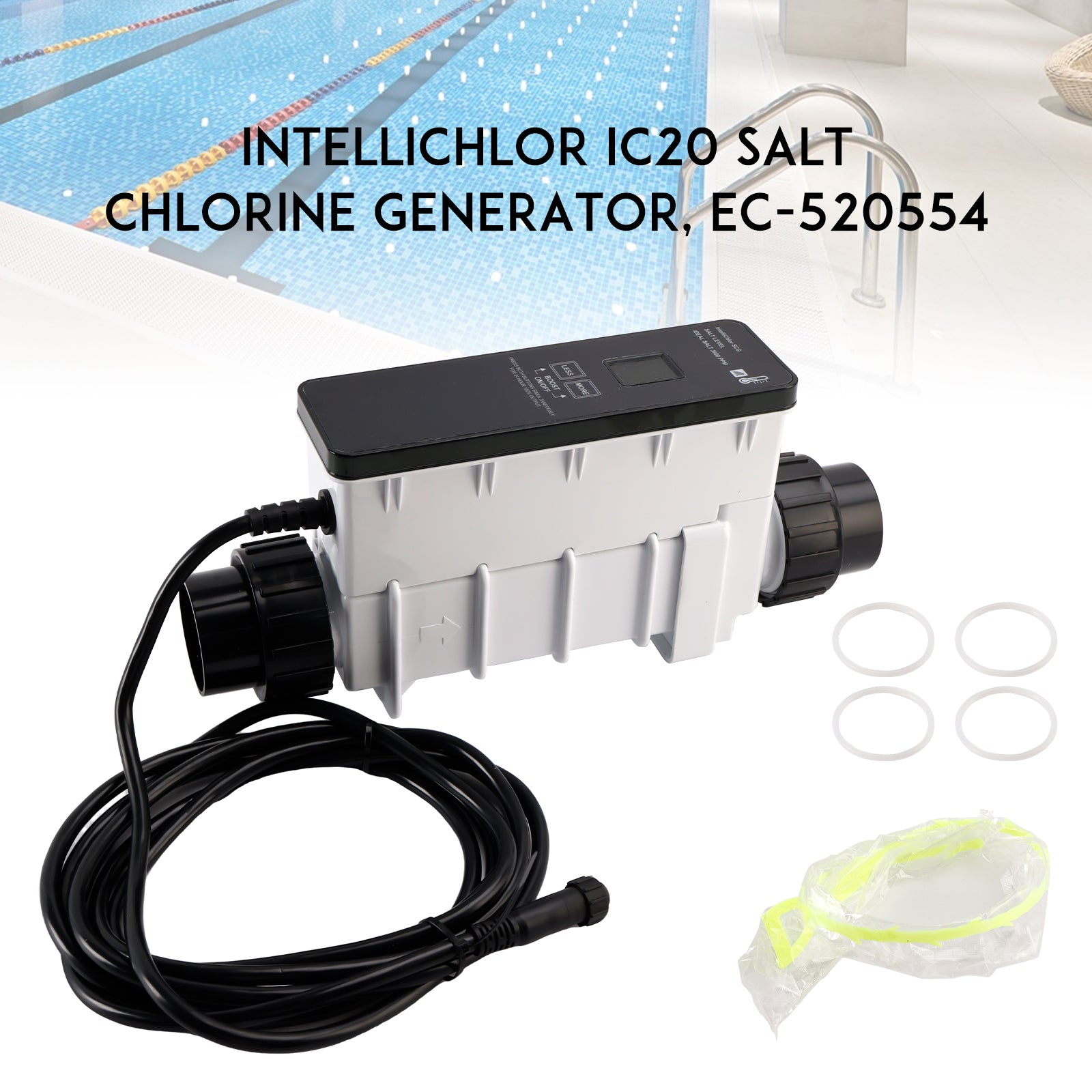 IC20 EC-520554 Saltizador de clorinador de sal de 20.000 galões piscina de água salgada
