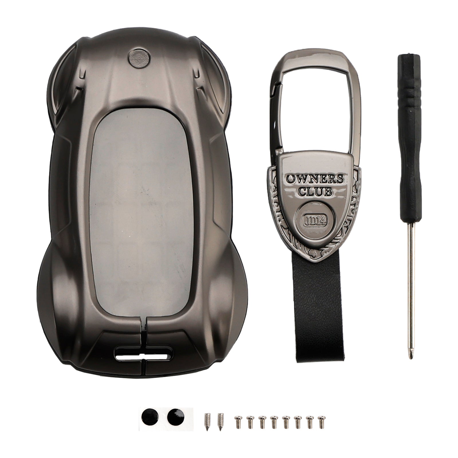 Étui gris pour clé de voiture en alliage de Zinc et cuir, housse pour Lexus ES260h/RX350h/LS500h