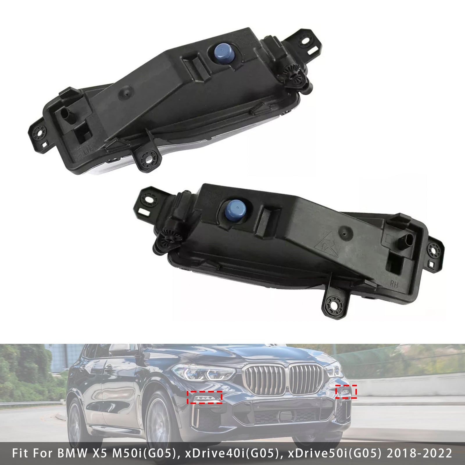 2018-2022 BMW X5 G05 PAR LED FRONT BUMPER TOW Lights 63177406365