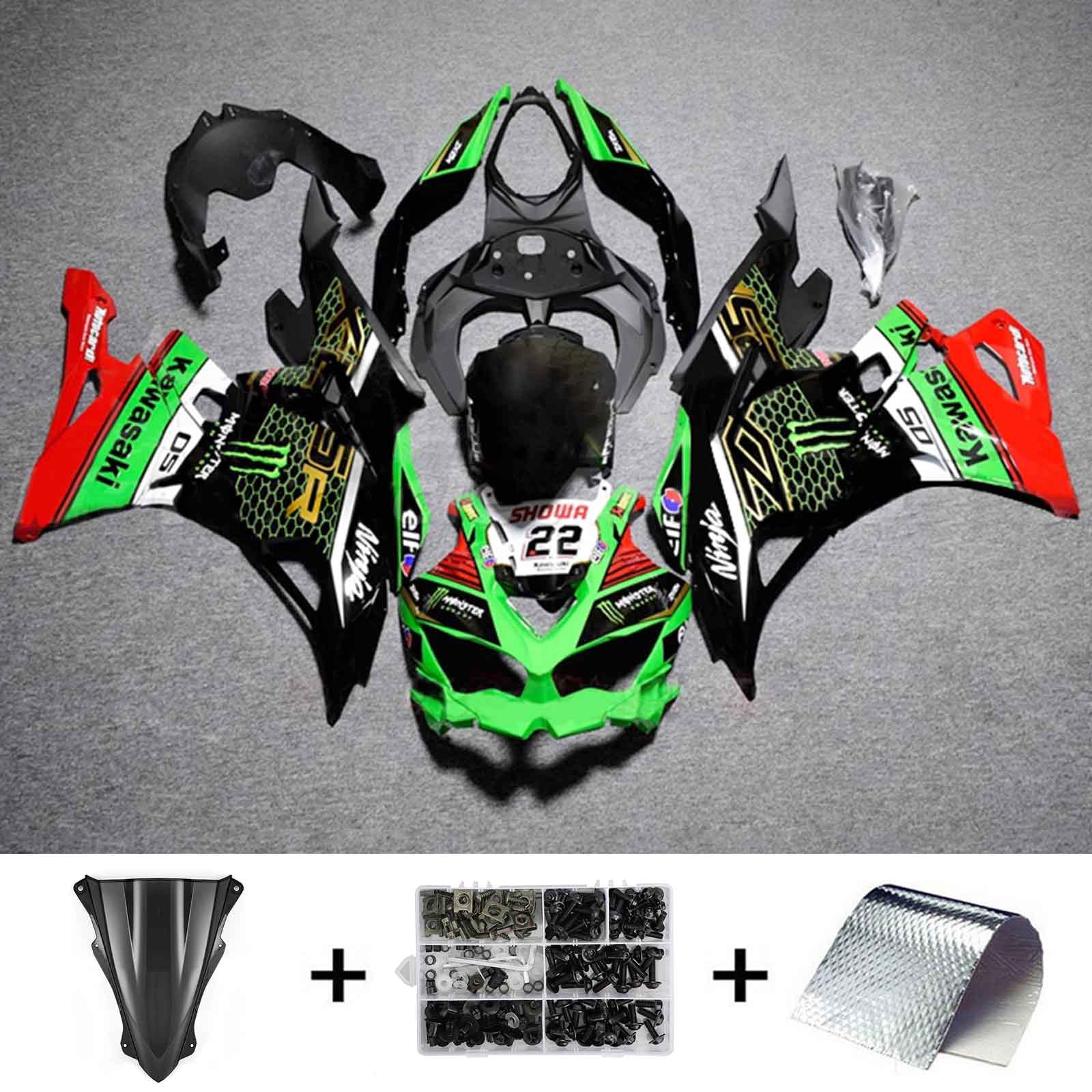 2019-2025 Kawasaki Ninja ZX-25R Amotopart Injection Fairing Kit Bodywork ABS #104