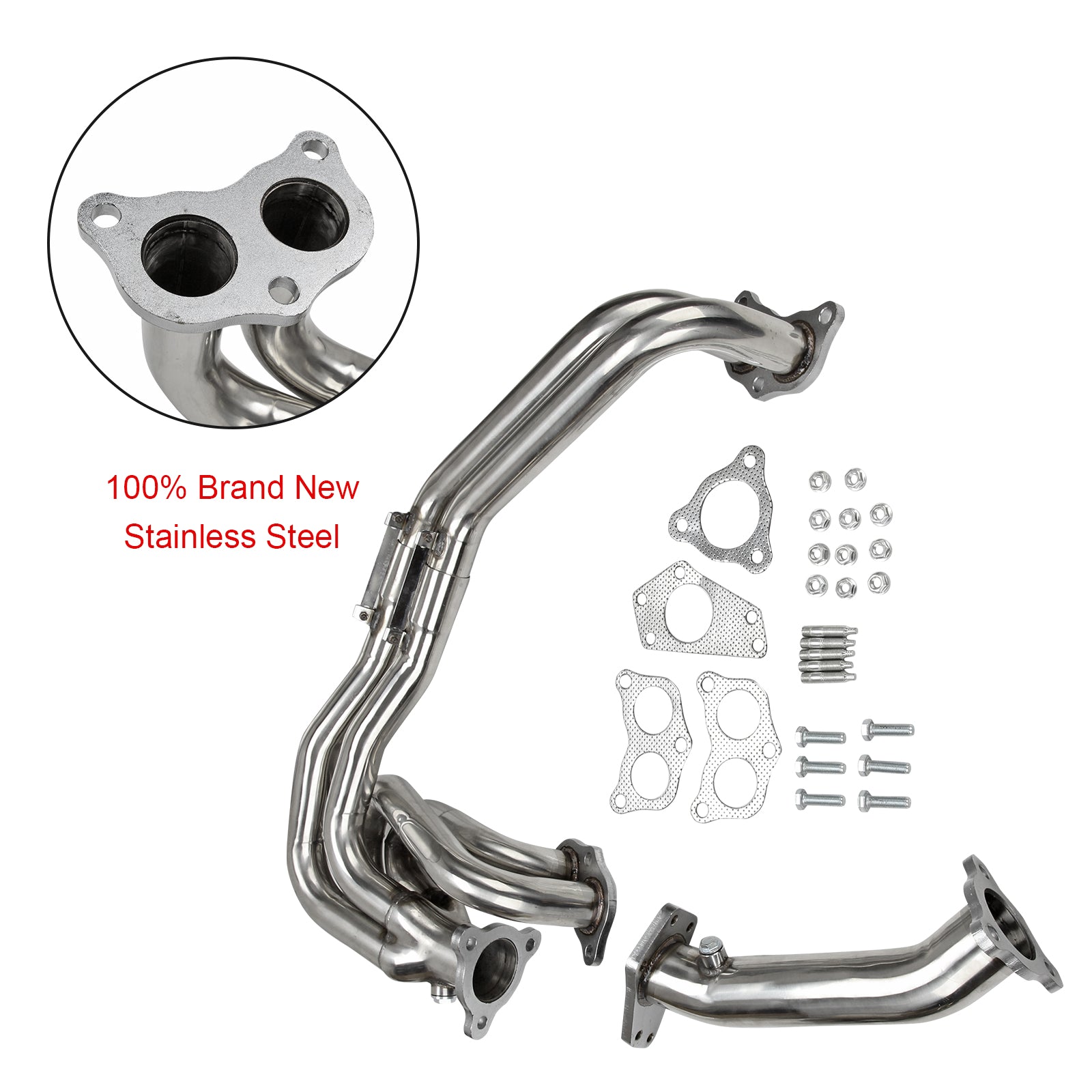 Cabeçalho de escape FIT IMPREZA WRX/STI GDB GG EJ20/EJ25 02-06 Aço inoxidável