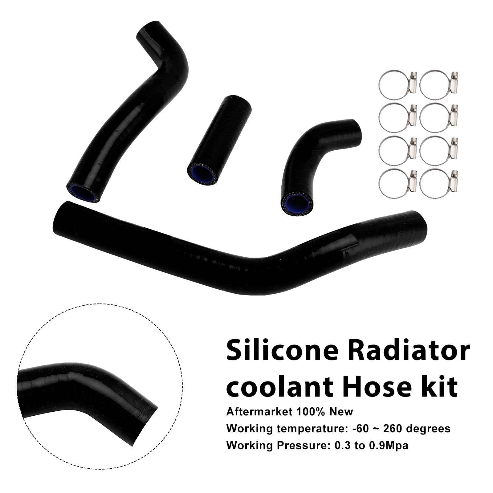 Silicone Radiator coolant Hose kit Fit For Honda CRF450R RX RWE 21-25