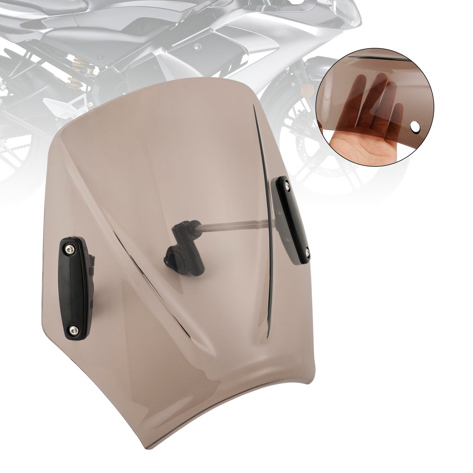 Motorfiets met 22mm/7/8" stuur Windscherm Windscherm Universeel