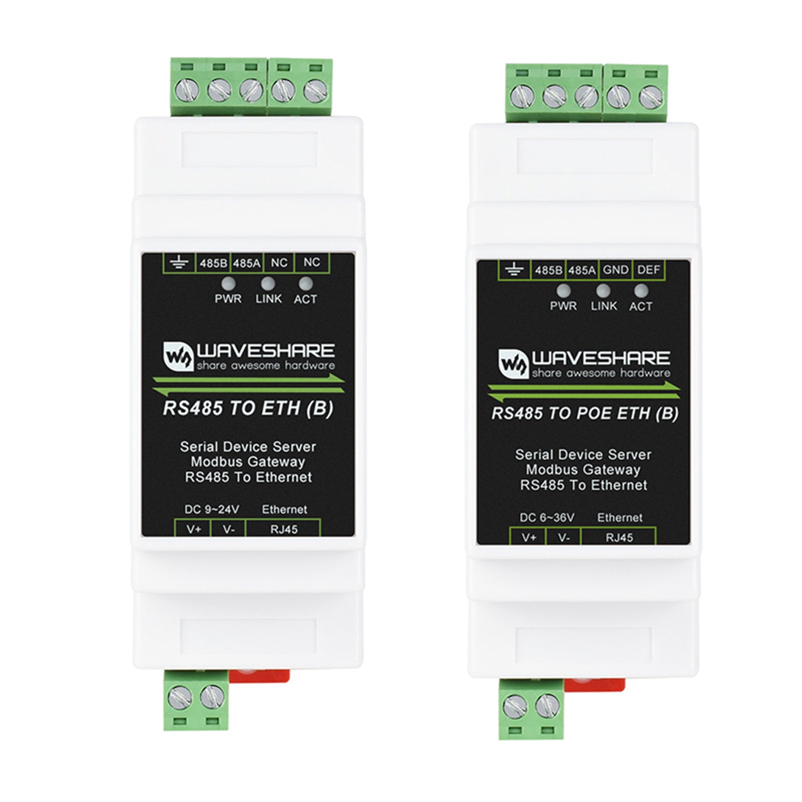 Industriell klass Rs485 till RJ45 Ethernet-modul Multi-värd till seriell portserver