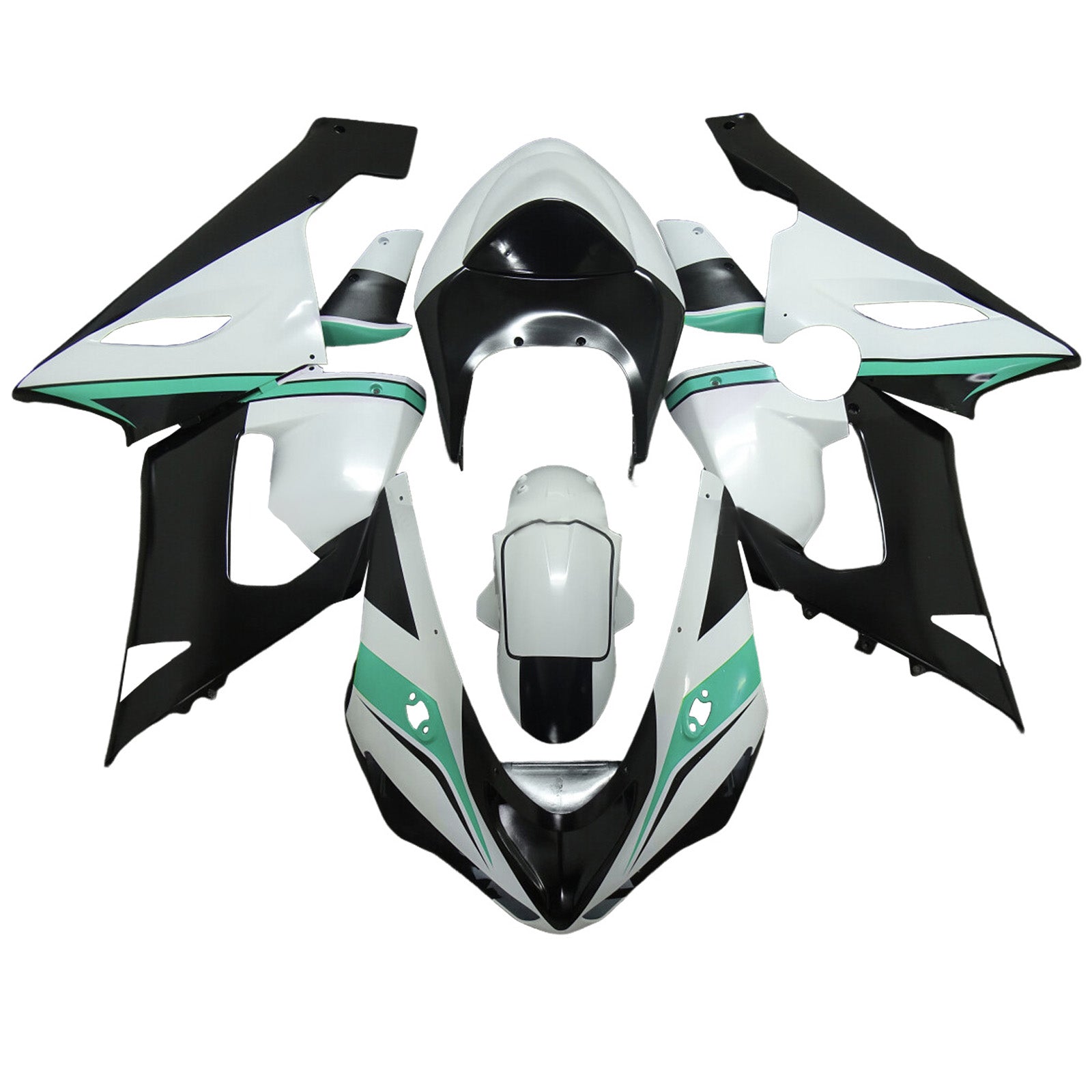 Injeksjon Fairing Kit Bodywork Plast Abs Fit for Kawasaki ZX6R 636 2005-2006