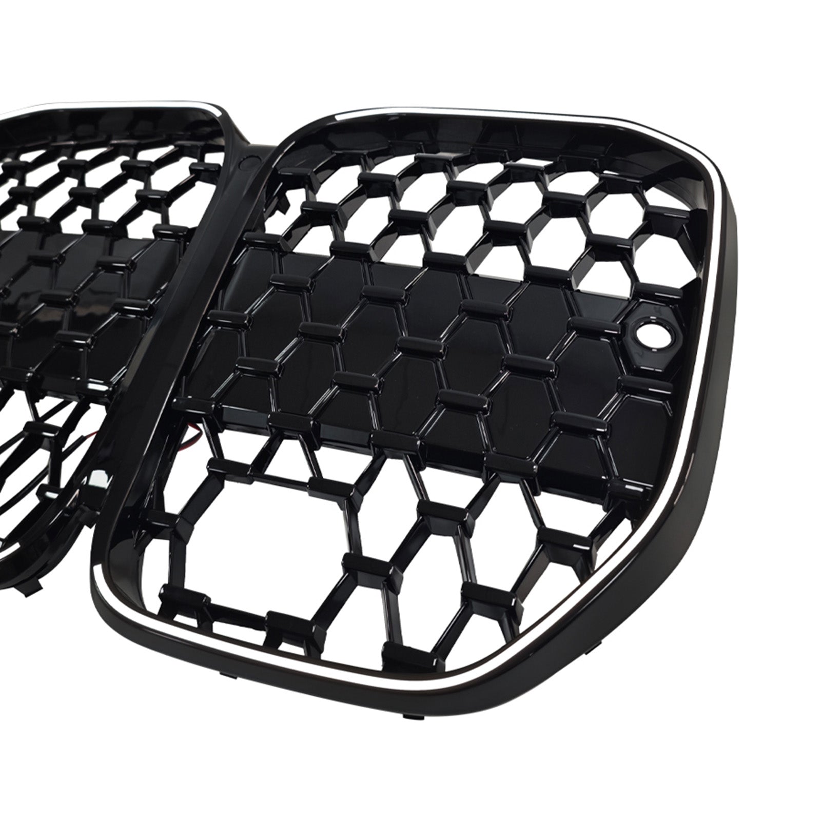 Black Front Bumper Grille Grill Fit BMW 4 Series G22 G23 G82 2020-2025 W/ ACC