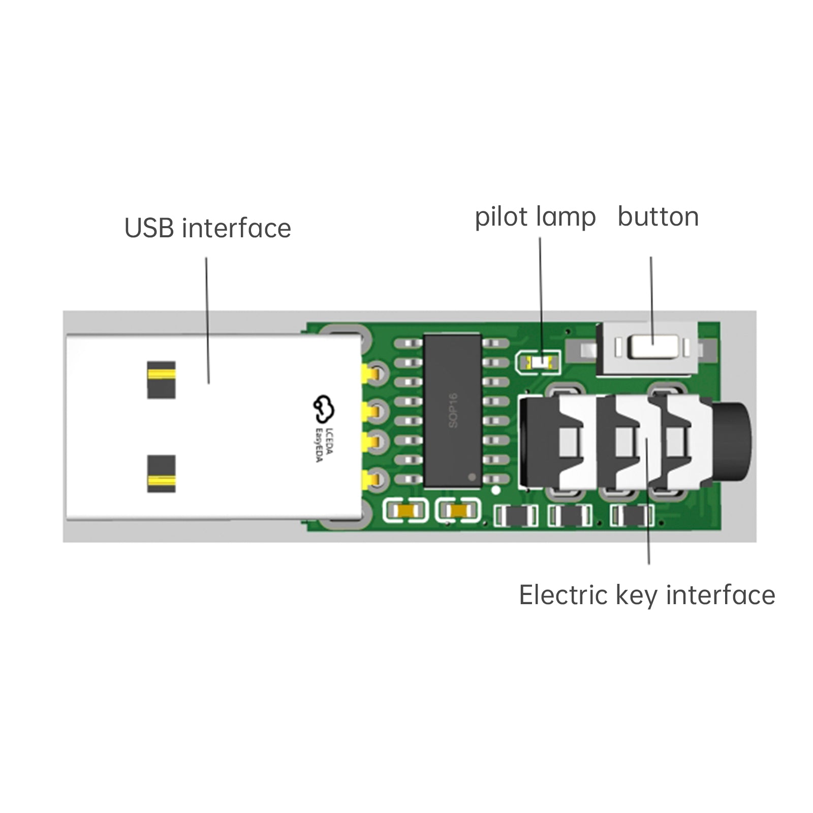 USB-interface Multifunctionele CW Trainer Vband MCode Trainer Sleutelverbinding