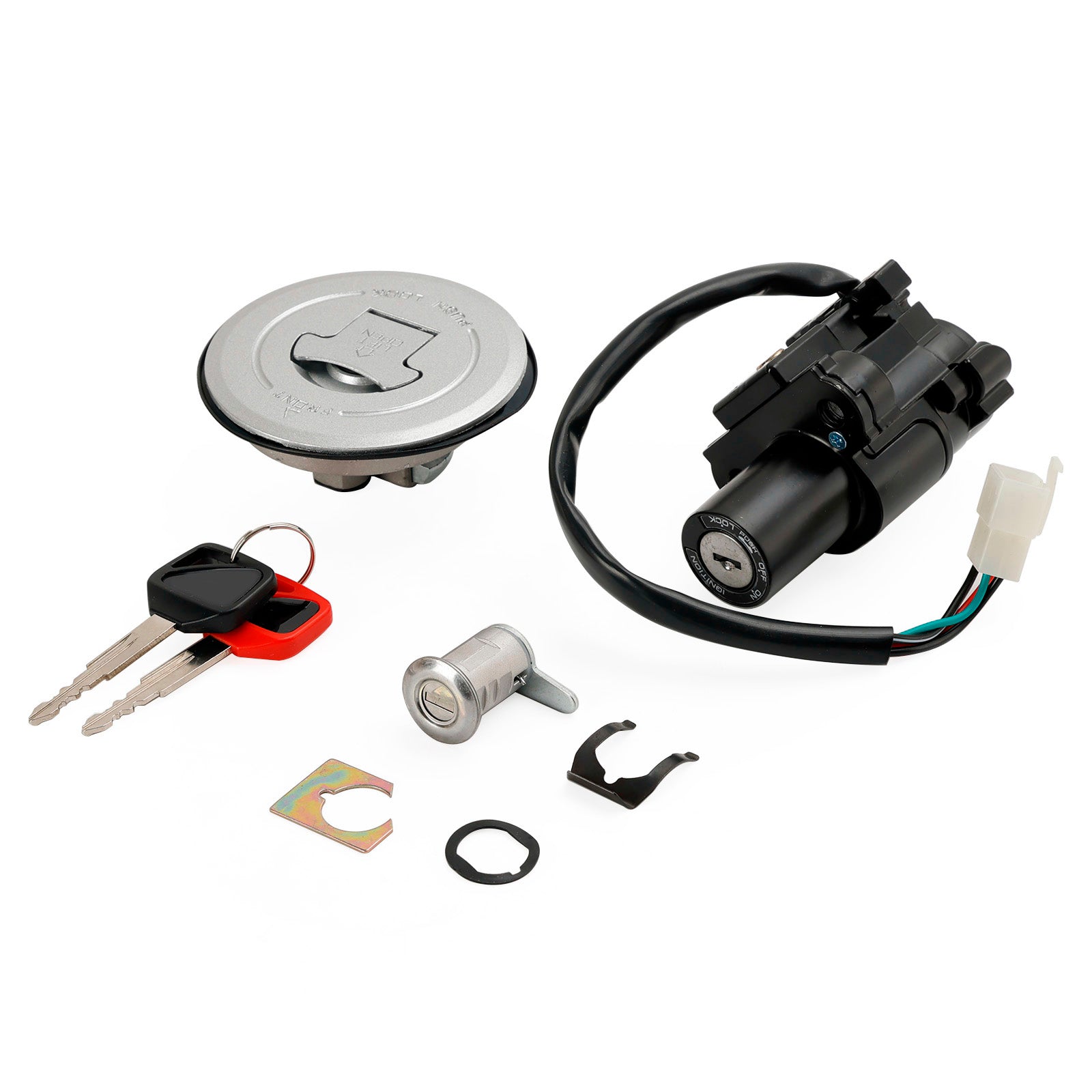 Tändbrytare Lock Set 2 Keys Fit för Honda CB600S CB600F2 HORNET 250 CB250F 00-07