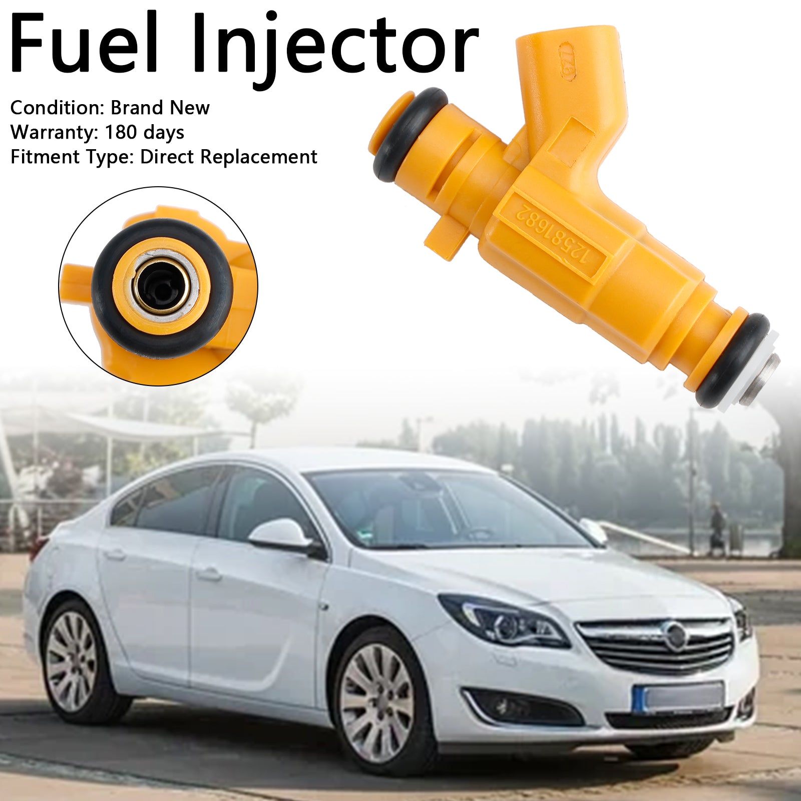 1 Uds inyector de combustible 0280156129 compatible con Vauxhall Vectra compatible con Saab 9-3 2.8L 12581682