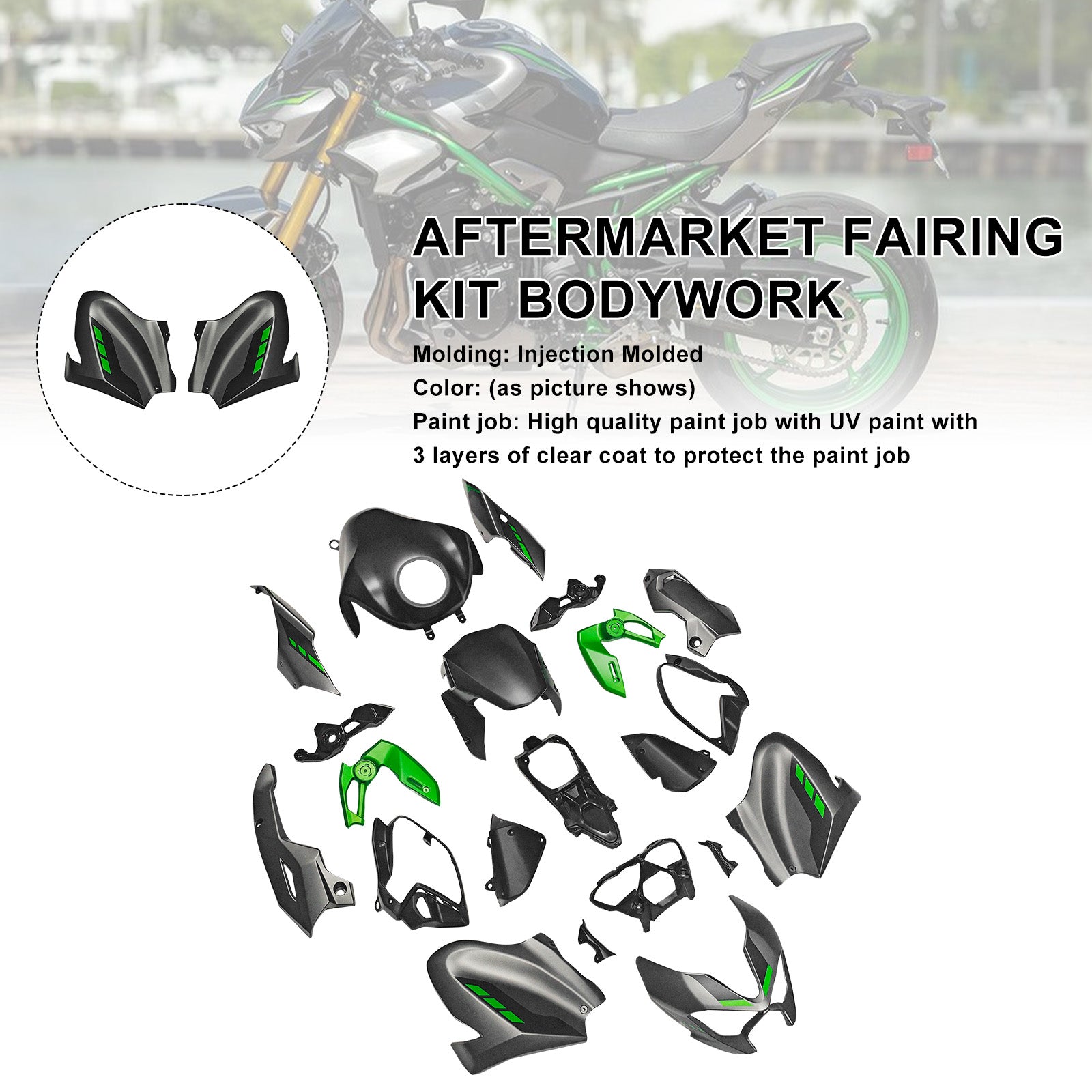 Injection Bodywork Fairing Kit for Kawasaki Z900 2025-2026