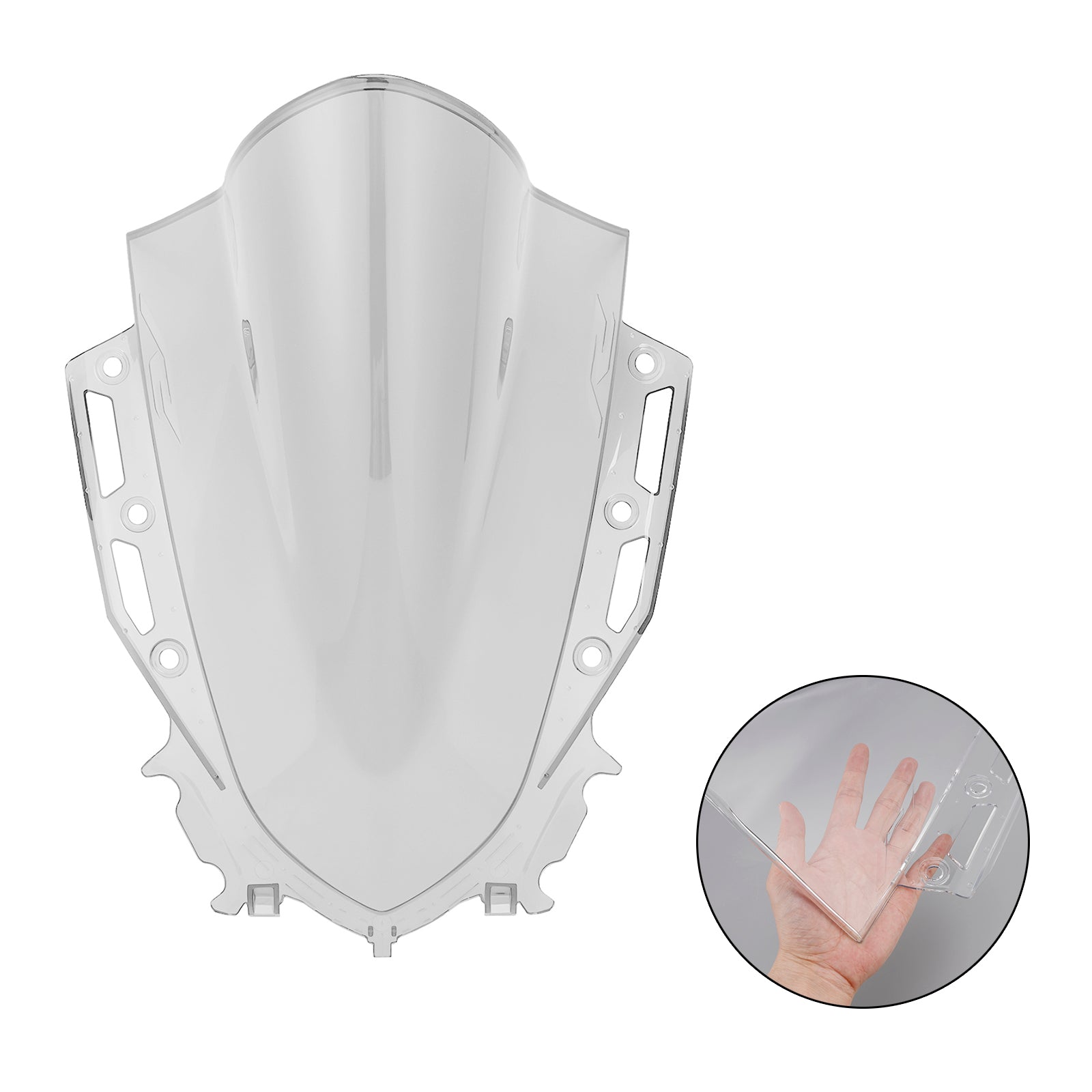 Černé sklo čelného skla vhodné pre Yamaha YZF R15 V4 2021-2024