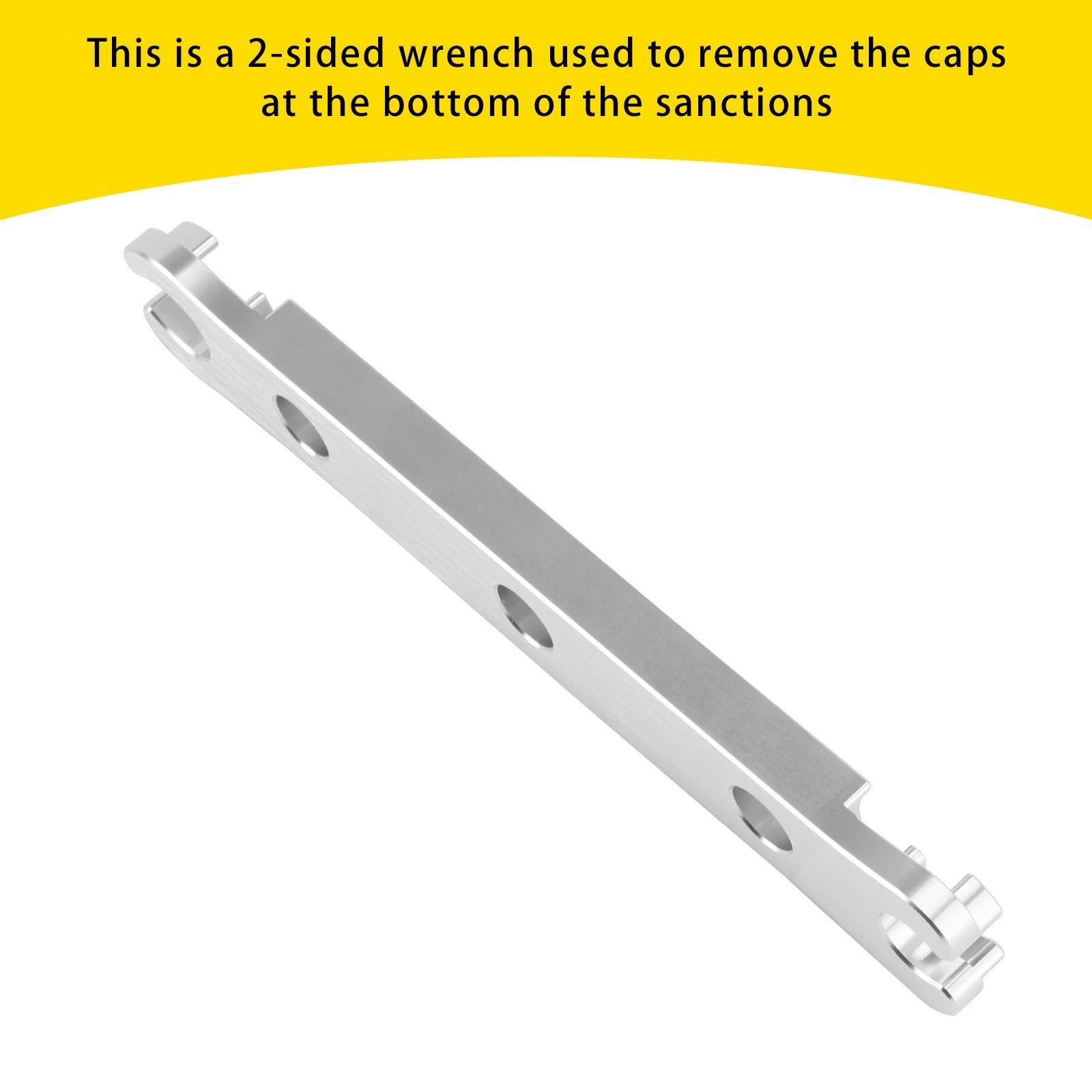 Verwijderingssleutel van aluminium onderdop. Gereedschap gebruikt voor het opnieuw opbouwen van de DVO Saphire/Onyx-vork