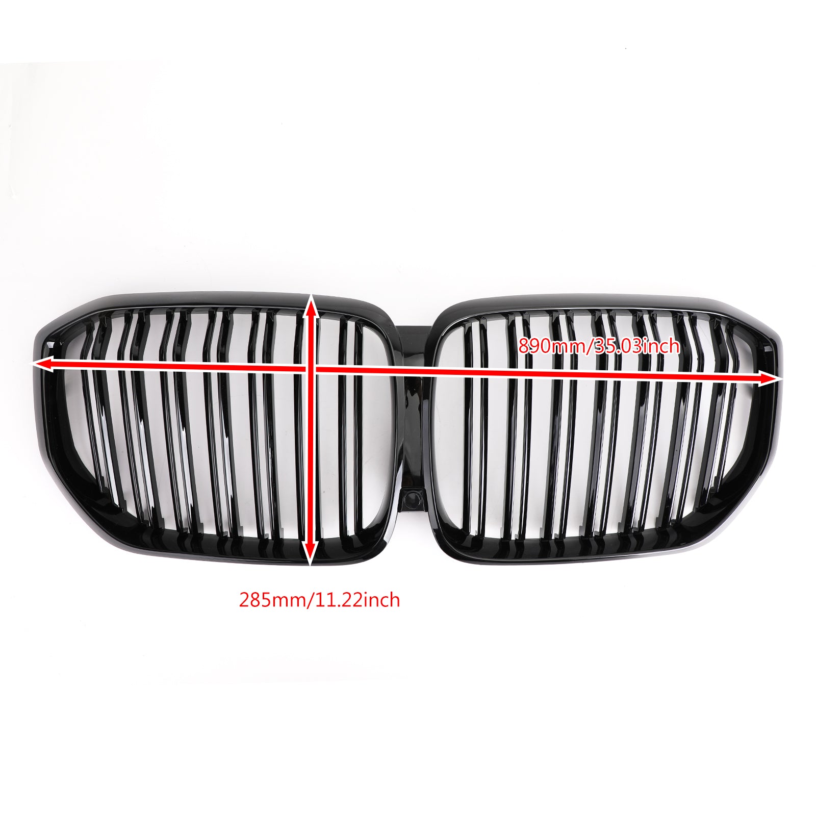 Front nyregitter glans svart grill dual finn for BMW x5 G05 2018-2021