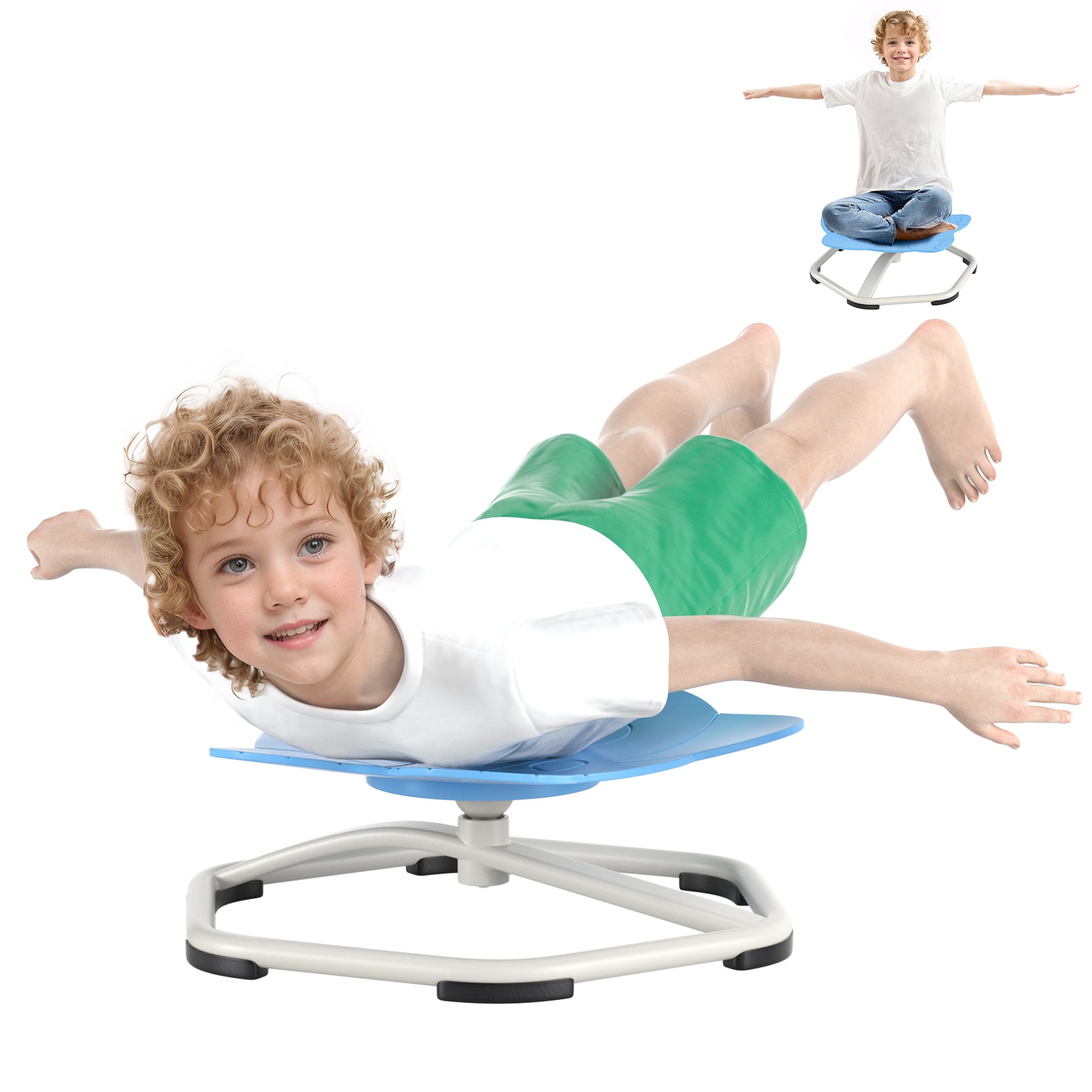Asseyez-vous + spin 360 ° sensoriel rotation siège pivotant jouet enfants éléphant wobble chaise tabouret