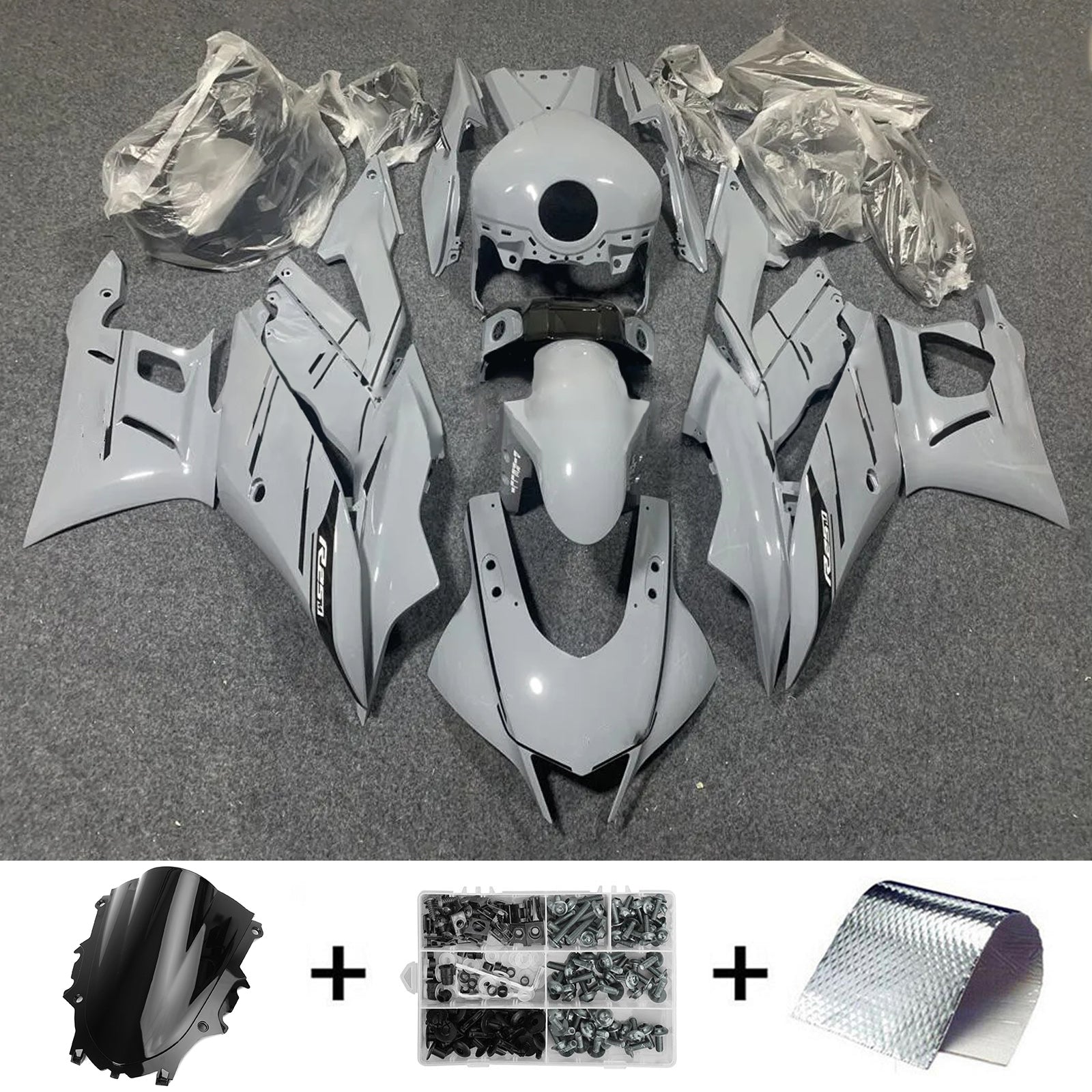 2019-2021 YAMAHA YZF-R3 R25 injektionsmässa kit Bodywork Plastic ABS