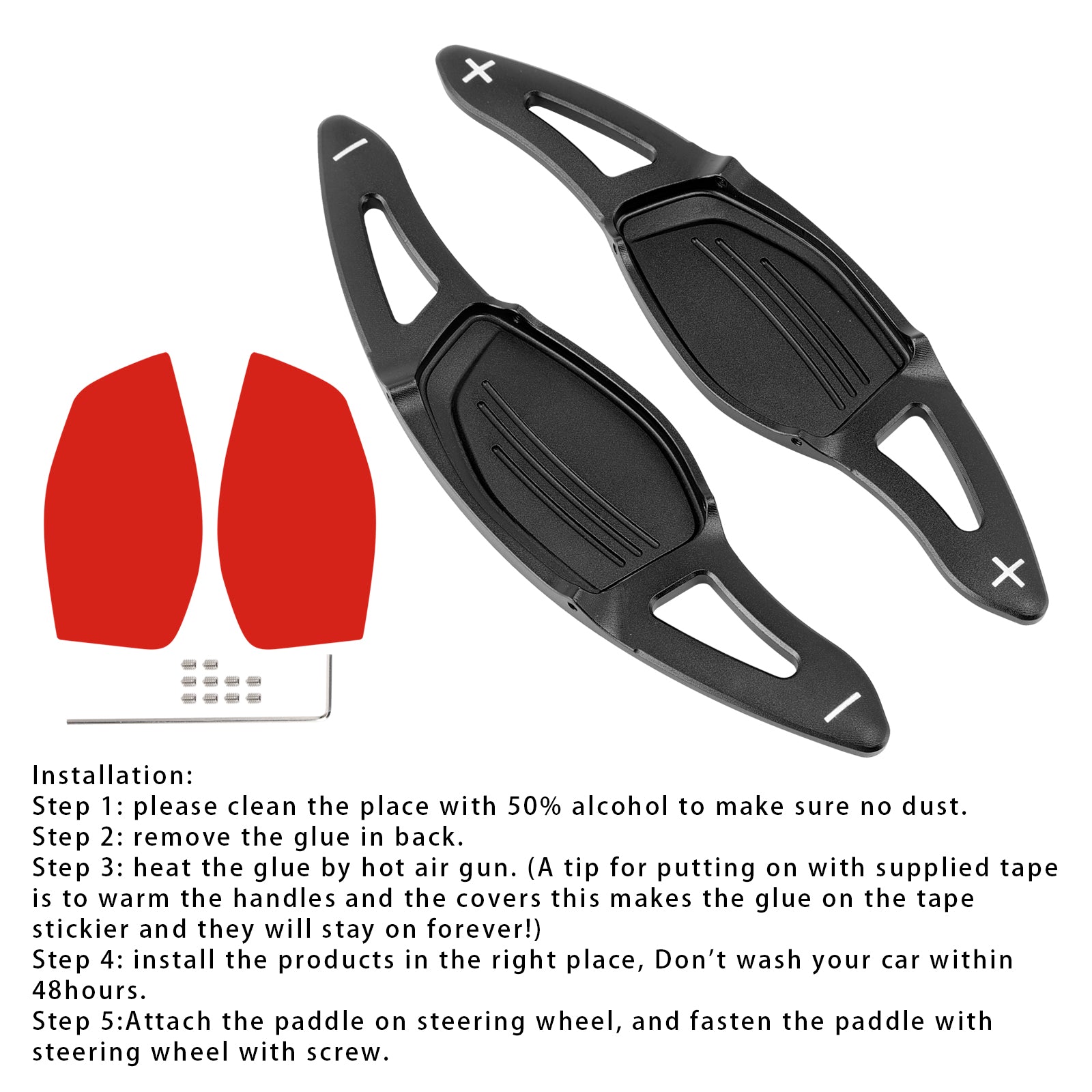 Extensión de palanca de cambios del volante para Audi RS5 RS3 TT RS Aluminio