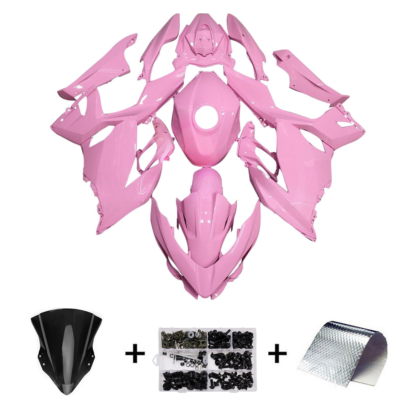 Injectiekuipset carrosserie kunststof ABS geschikt voor Kawasaki EX400 Ninja400 2018-2024