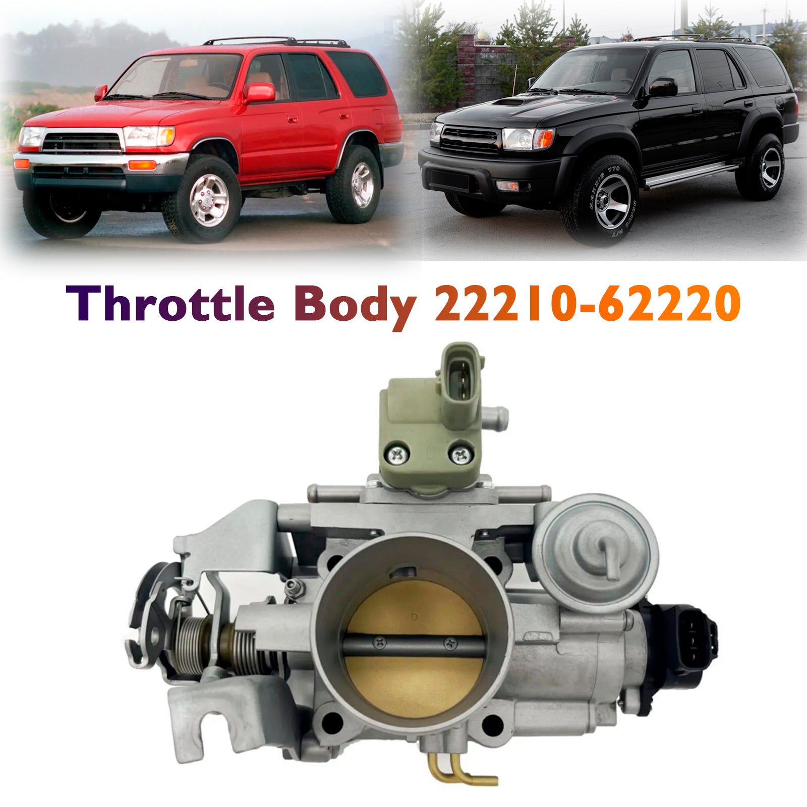 Body plynu 22210-6220 pre Toyota 4Runner T100 Tundra 3,4L 1996-2002