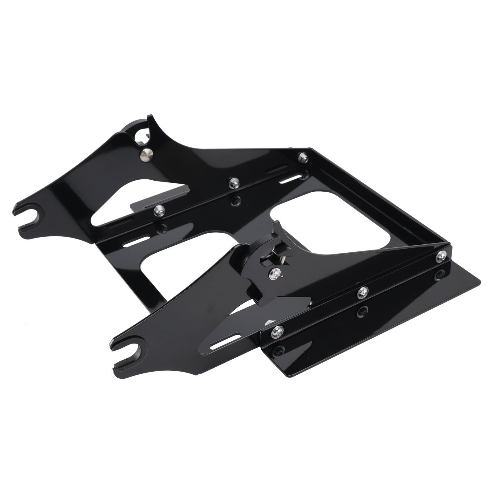 DETACHABLE 2-UP TOUR MOUNTING PACK RACK BLACK FOR TOURING FLHR FLHX FLTRX 09-25