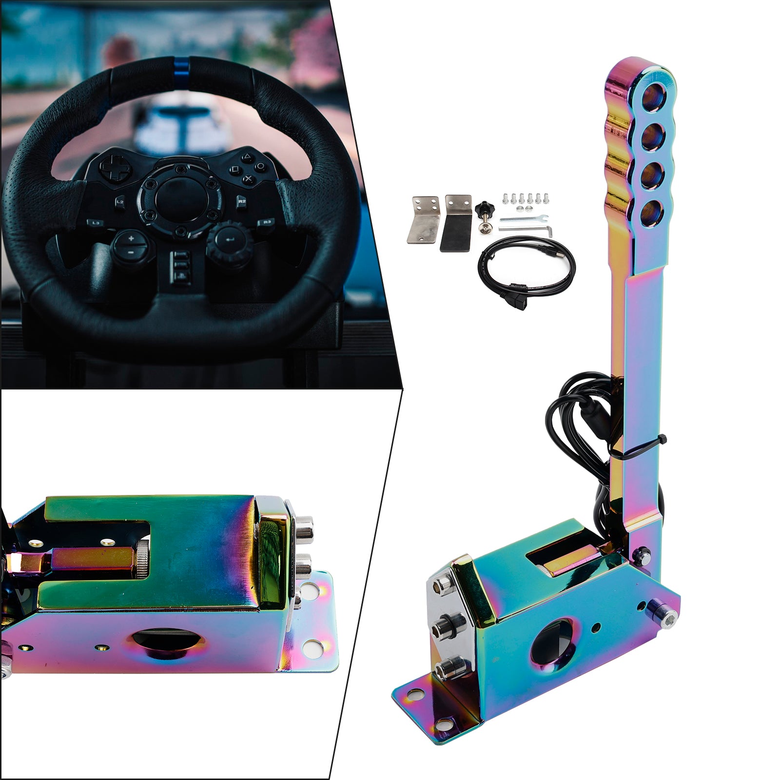 Pre závodné hry G25/G27/G29/T300/T500 pre ASSETTO PC 14BIT SIM USB RANGRAKE BRAKE