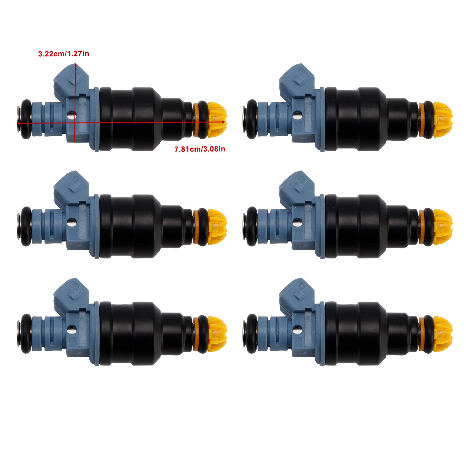 6Pcs Fuel Injector For BMW 3 Series E30 E36 2.5L 1.8L 87-97 Ford 0280150715