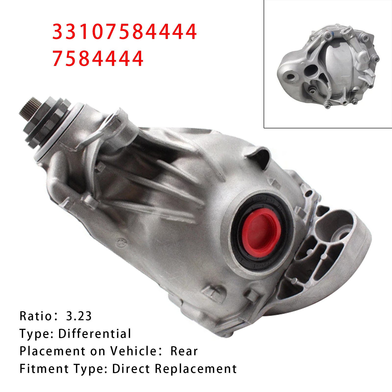 2012-2016 BMW 528i RWD Zadný diferenciál 3,23 pomer 33107584444