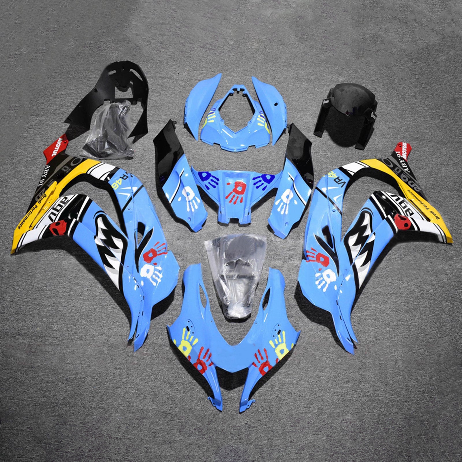 Injection Fairing Kit Bodywork Plastic ABS fit For Kawasaki ZX10R 2016-2020