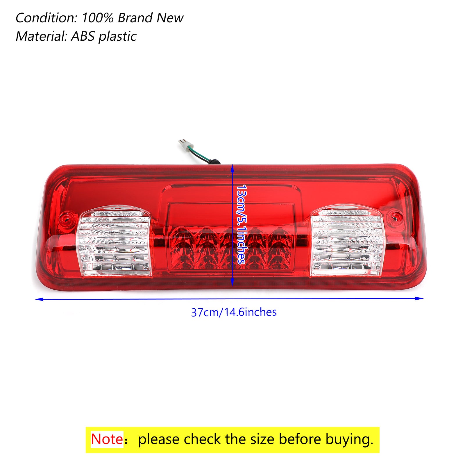 Red Rear Brake Light High Mount Stop Light For Ford Explorer Sport 2007-10