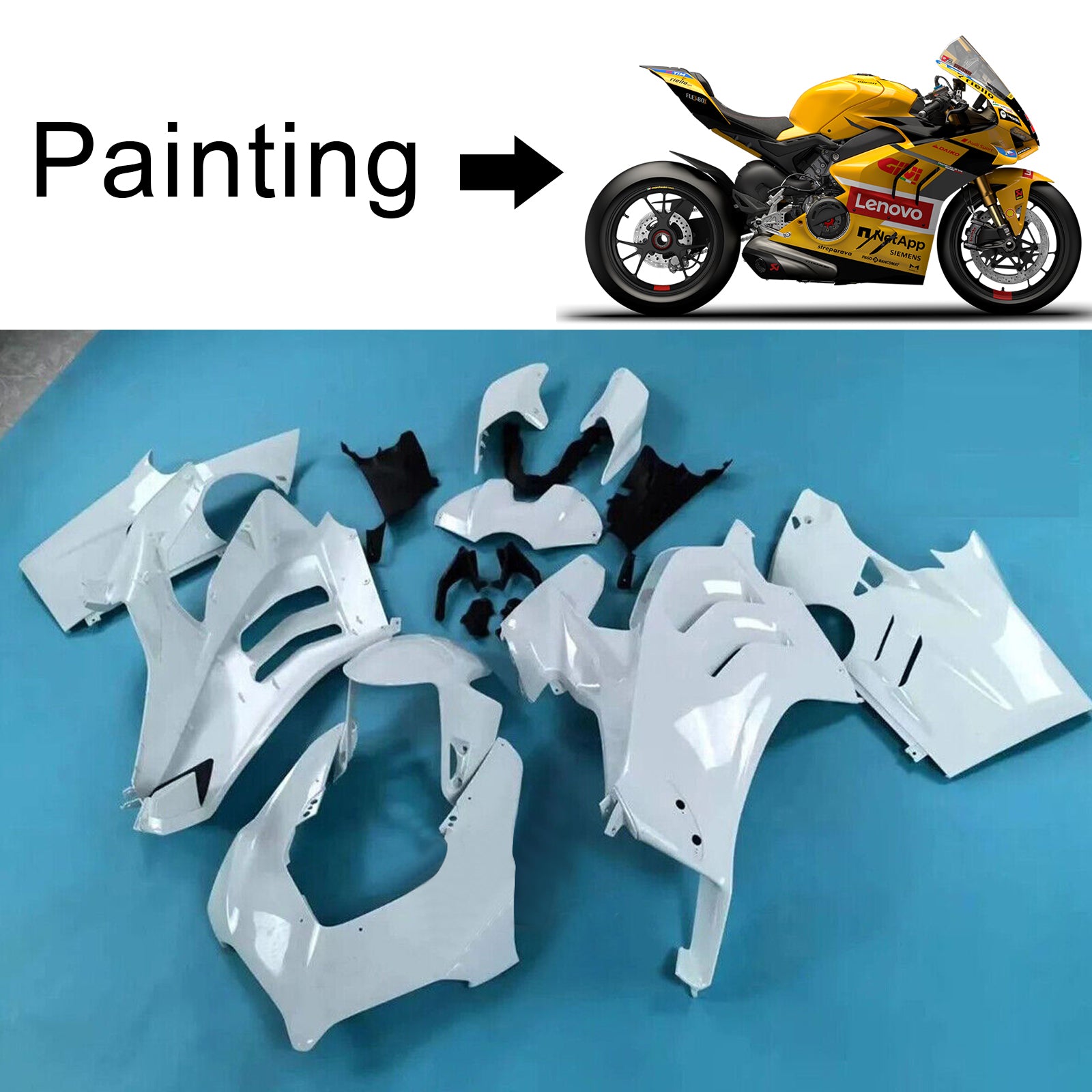 Kit de carénage d'injection Ducati Panigale V4/V4S 2022-2024 V4SP/V4R 2023-2024