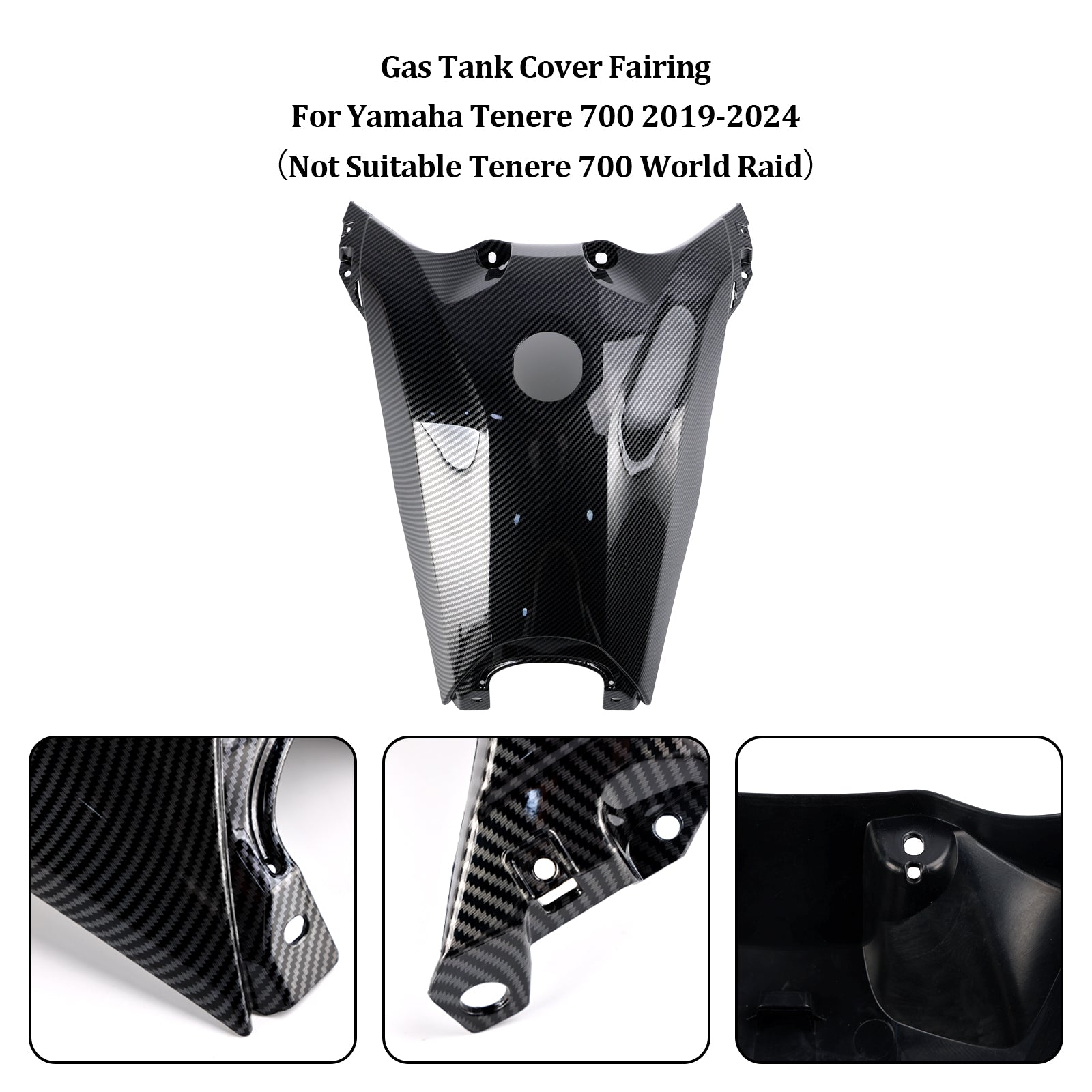 2019-2024 Yamaha Tenere 700 Tanque de gasolina Protetor de carenagem de tanque de gasolina