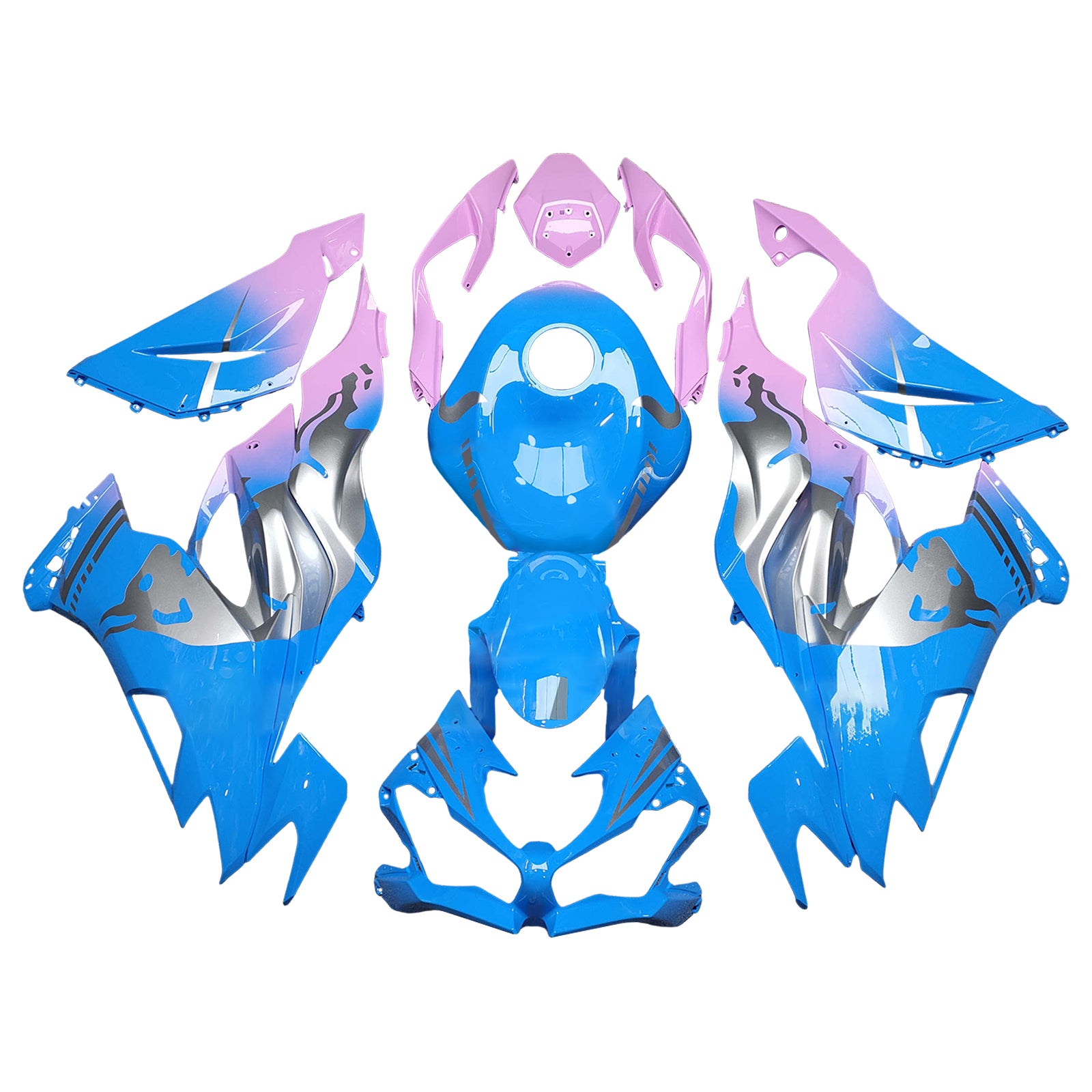 Injeksjon Fairing Kit Bodywork Plast Abs Fit for Kawasaki ZX6R 2019-2023