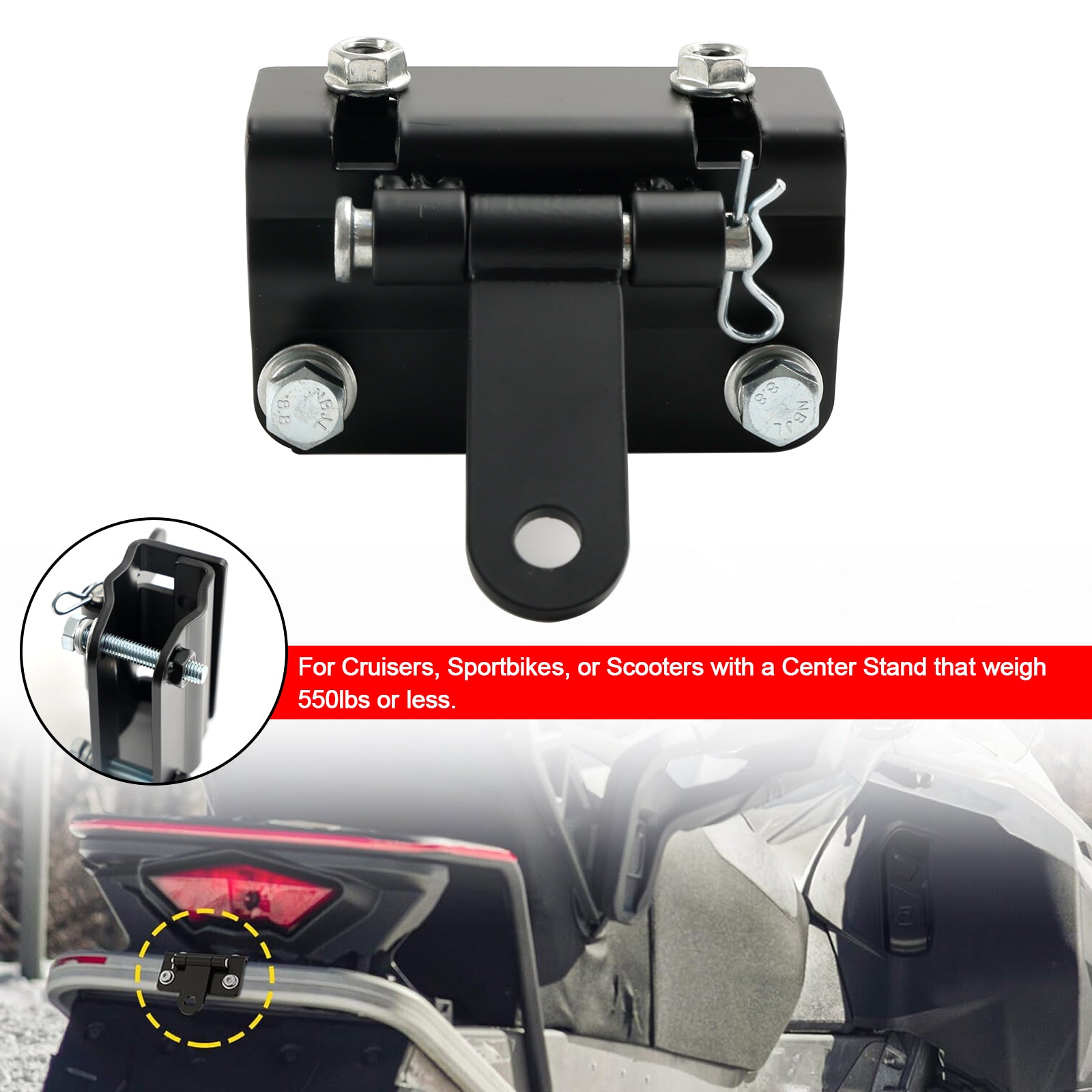 Polaris lyžiarsky rev arktickú mačku Yamaha Universal Snowmobile Bumper Hitch