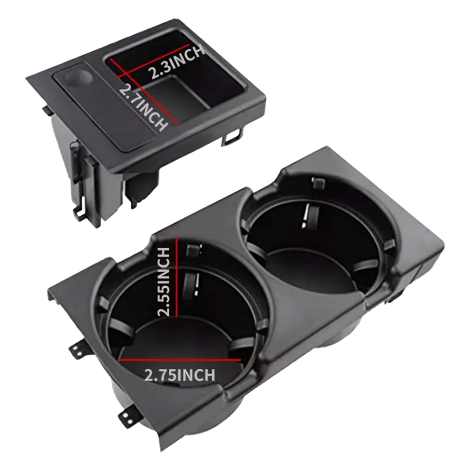 1999-2005 BMW 3 Series E46 4 Door Black Center Console Trim Base Cup Coin Holder 51168218305