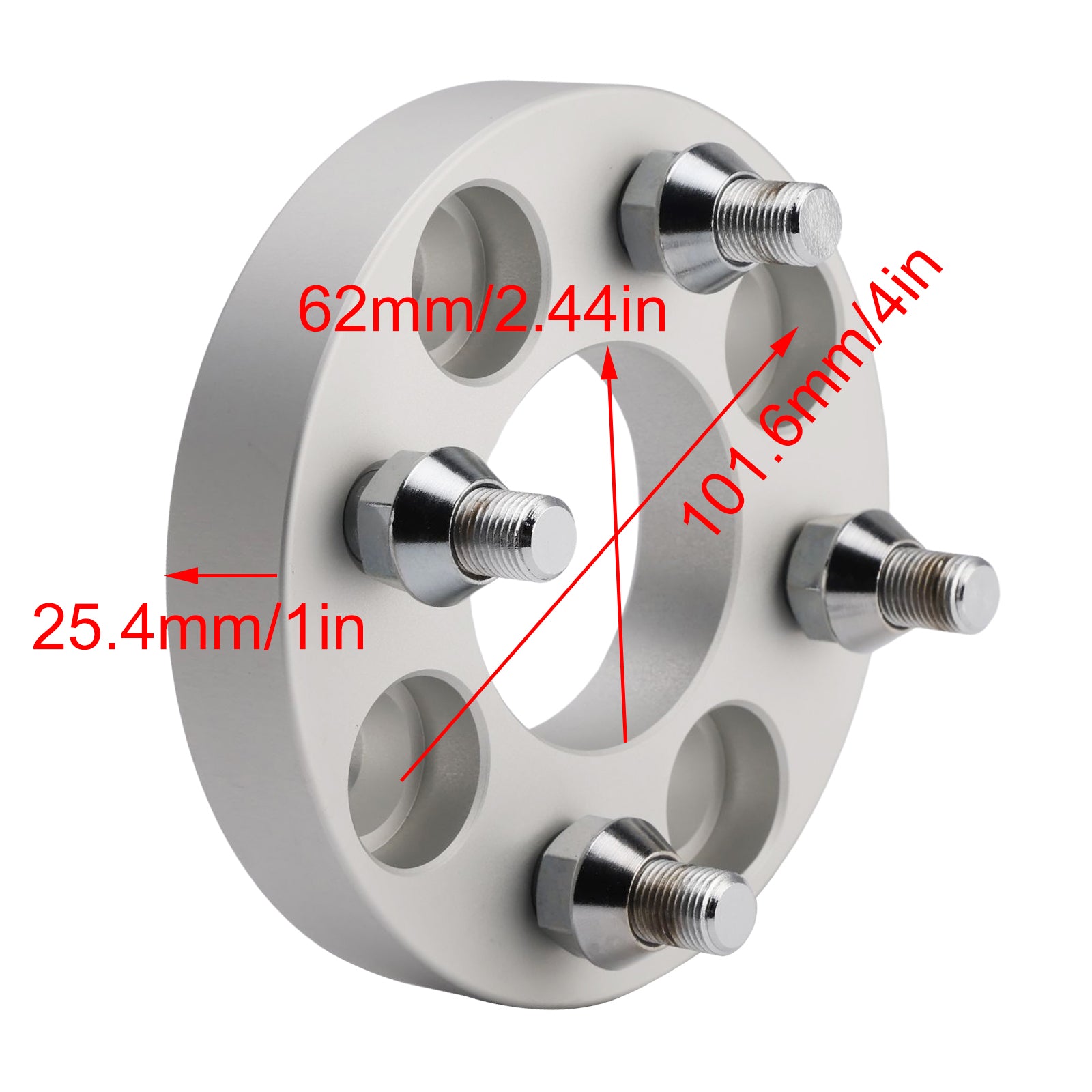 1" Kit d'entretoises de roue, câbles et écrous de roue argentés pour voiturettes de golf Yamaha, Club Car et Ezgo