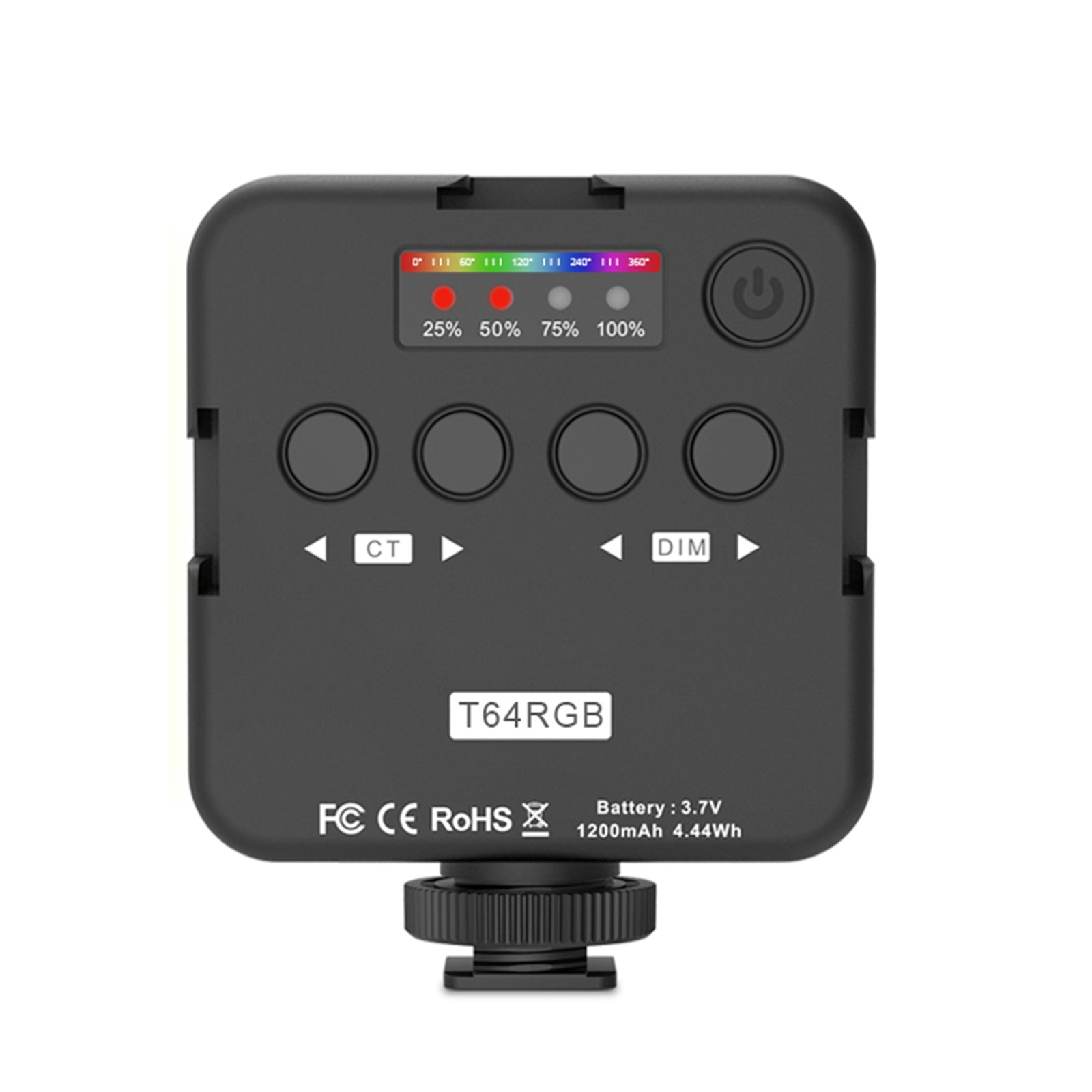 T64 RGB LED-video Ljusfyllning Ljus Videofotografering Fullfärg LED-fyllning Ljus