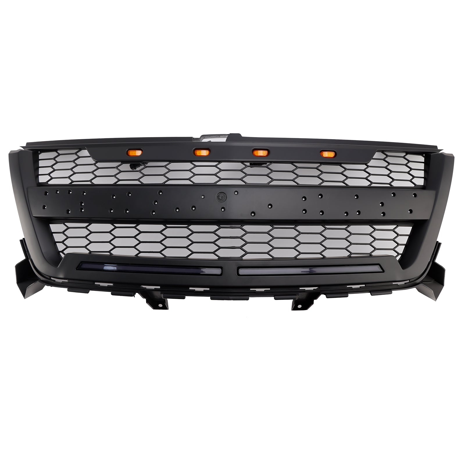 Grade de pára-choques dianteiro preto foste fit Chevy Colorado 2016-2020 com LED