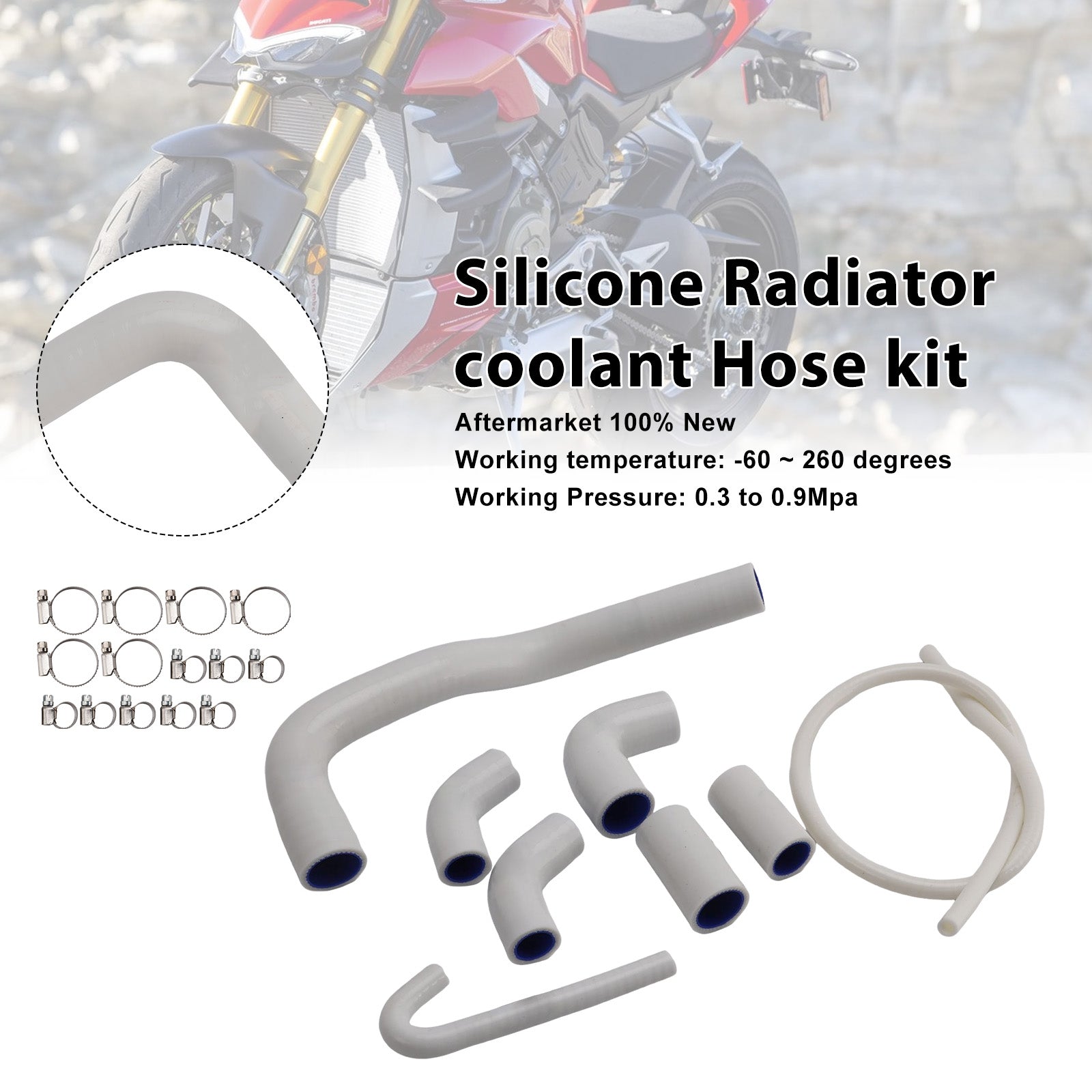 2020-2025 Ducati Streetfighter V4 V4S Silicone Radiator coolant Hose