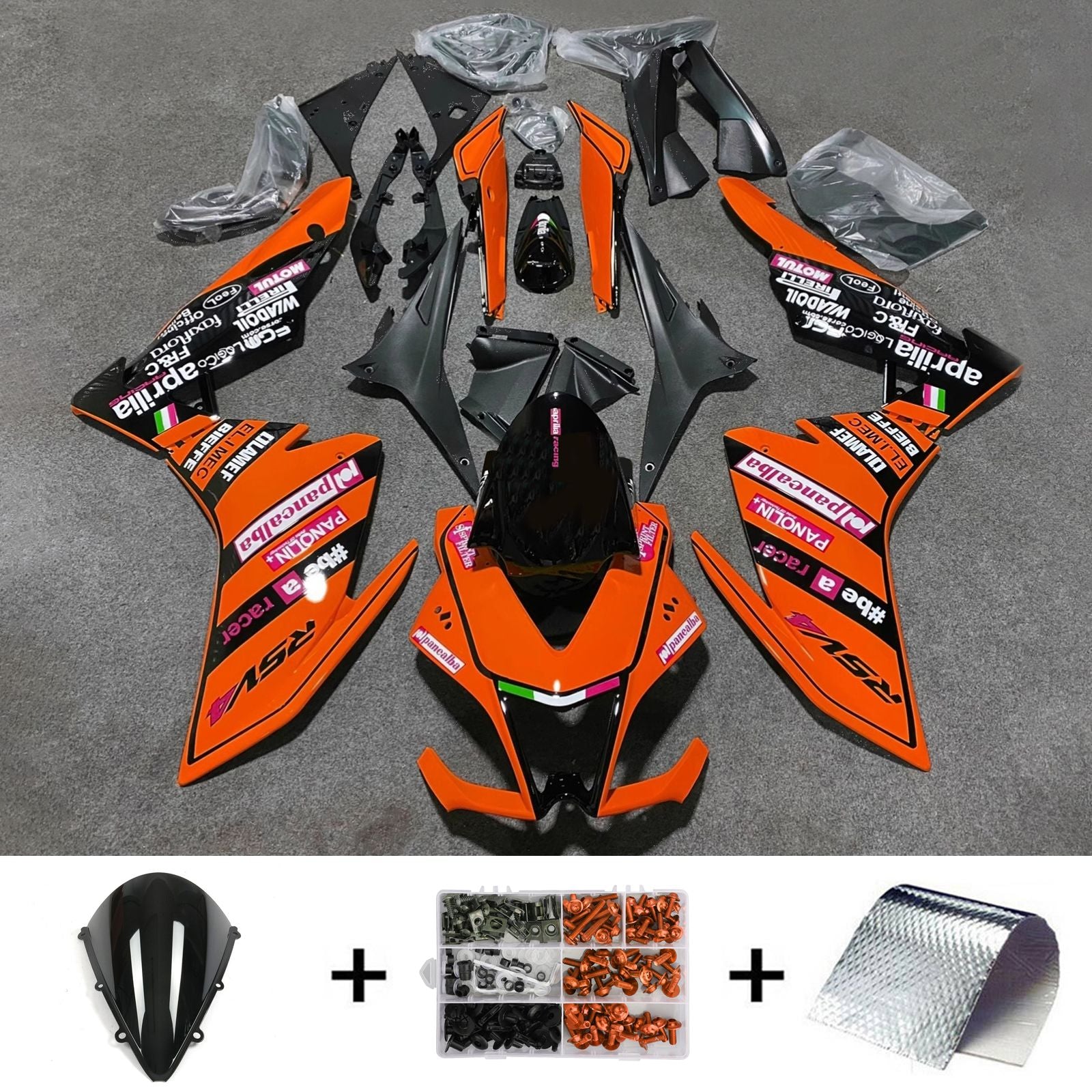 2009-2015 Aprilia RSV4 1000 injektionsmässa kit Bodywork Plastic ABS