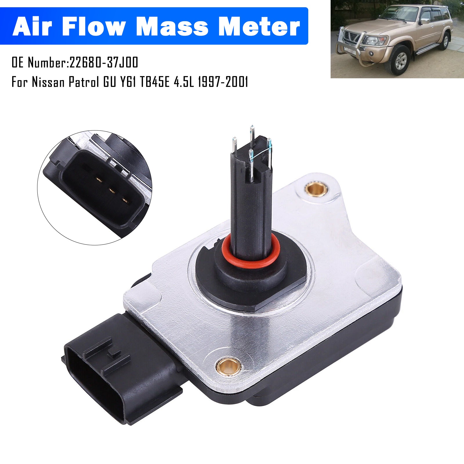 1997-2001 Nissan Patrol GU Y61 TB45E 4.5L Air Flow Mass Meter 22680-37J00