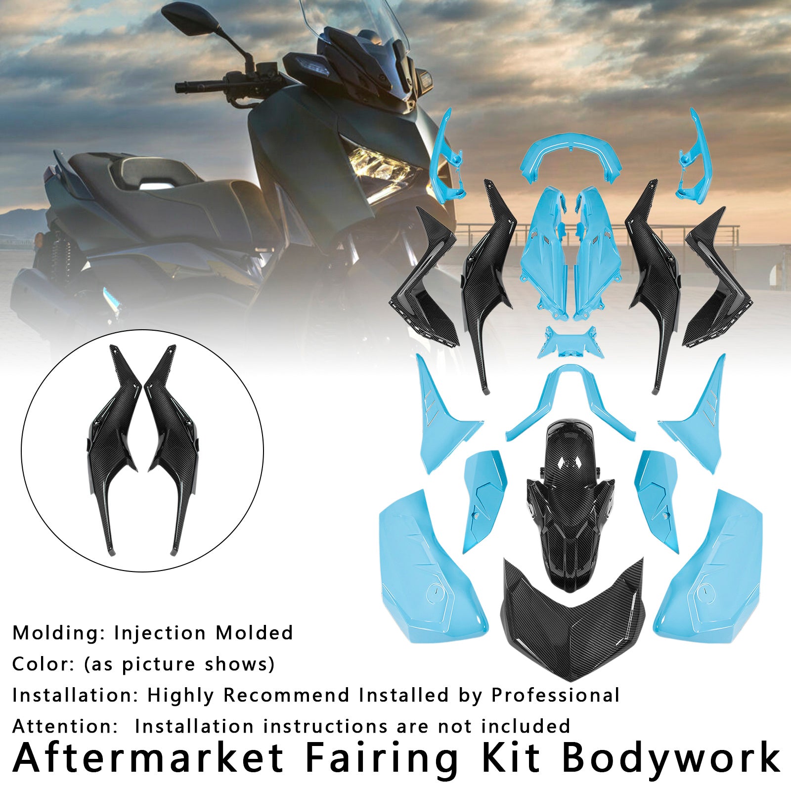 2023-2024 Yamaha X-Max 300 Xmax Injection Bodywork Fairring Kit