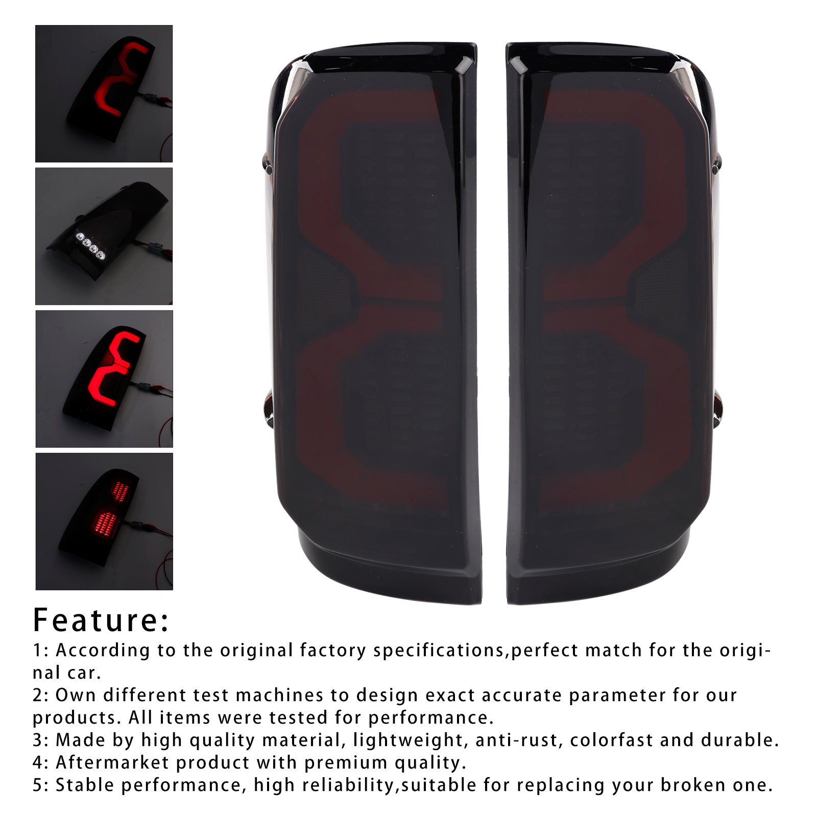 TOYOTA HILUX VIGO SR5, MK6, VIGO CHAMP MK7, 2012-2014, zadný pravý & Pár ľavých zadných svetiel dynamický