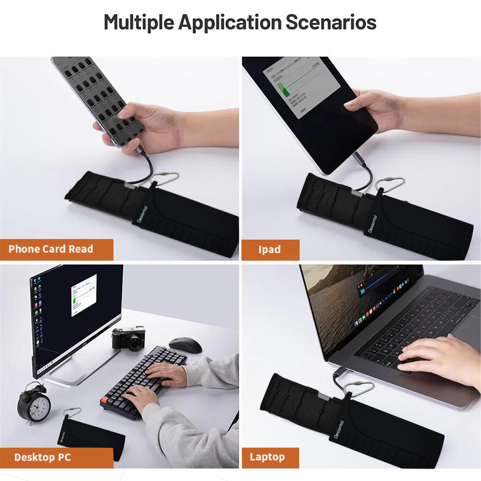 2 i 1 høyhastighets leser flash-kortboks fotooverføring lagring vanntett