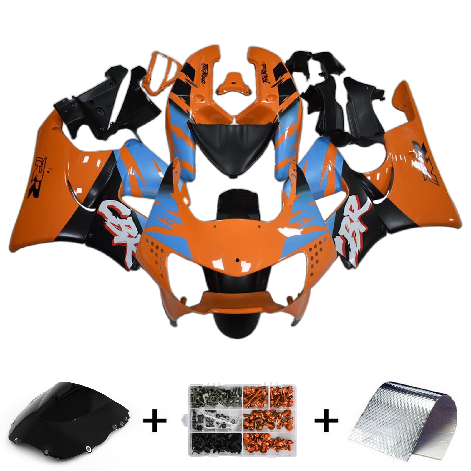 1998-1999 Honda CBR900RR 919 injektionsmässa kit Bodywork Plastic ABS