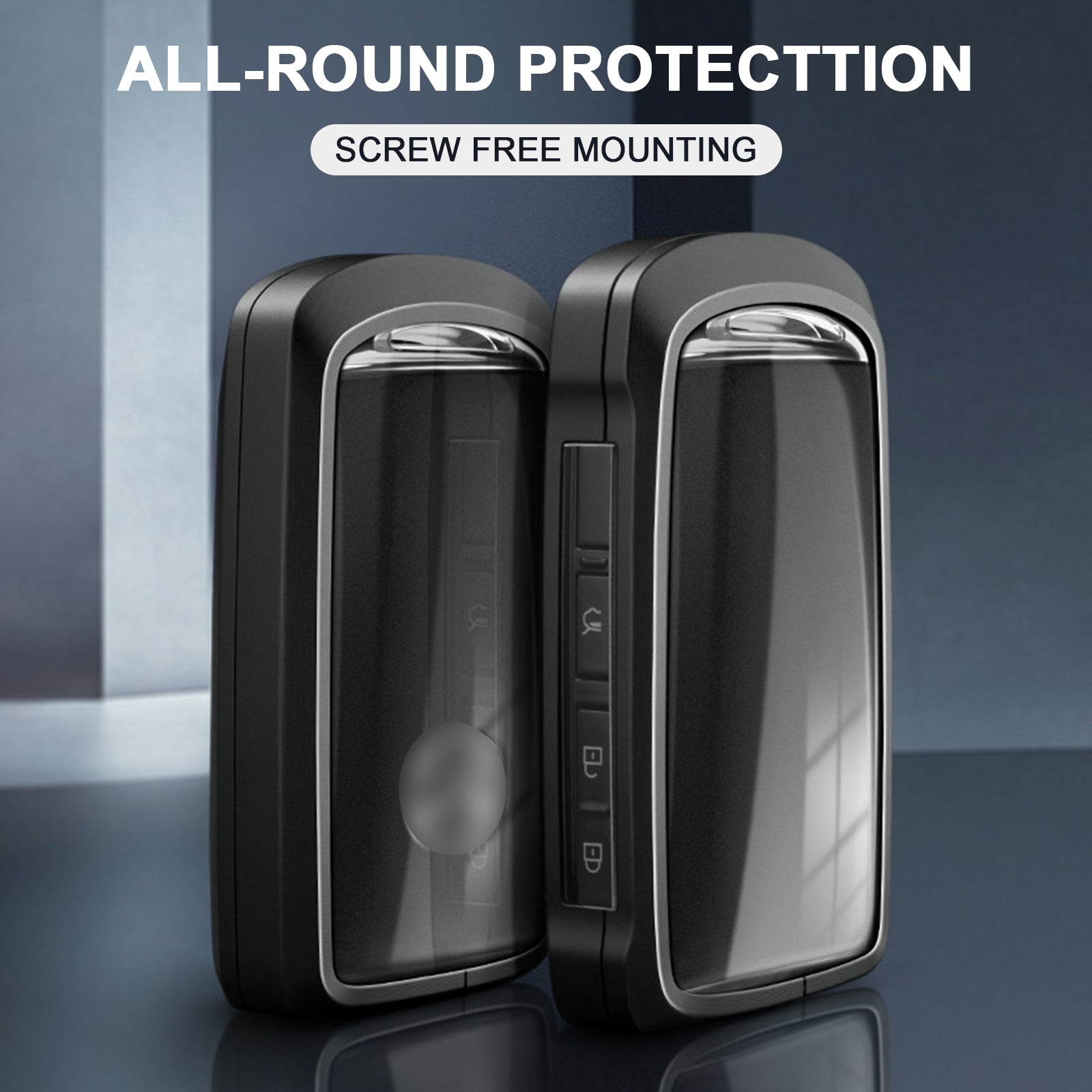 Aluminum Alloy TPU Black Car Key Case Cover With Buckle For Mazda CX-4 CX-5