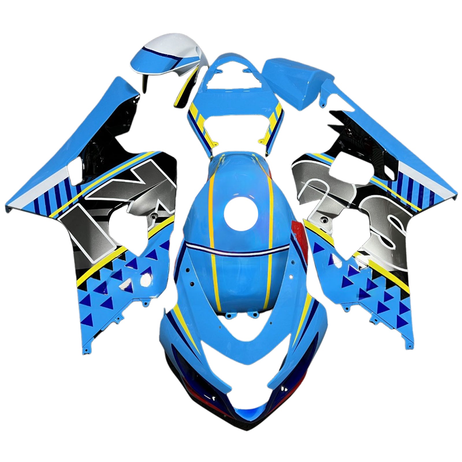 Kit de carenagem injeção Absos de plástico para Suzuki GSXR 600/750 2004-2005 K4