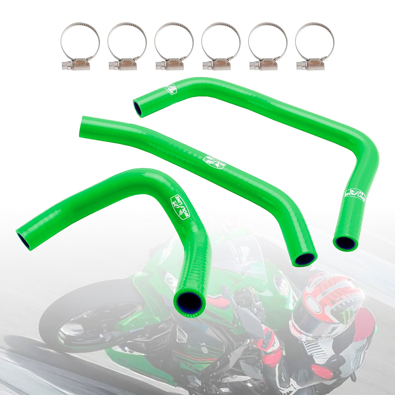 Silikon Radiatorkylvätskespaket för Kawasaki ZX4R ZX-4RR 2023-2024