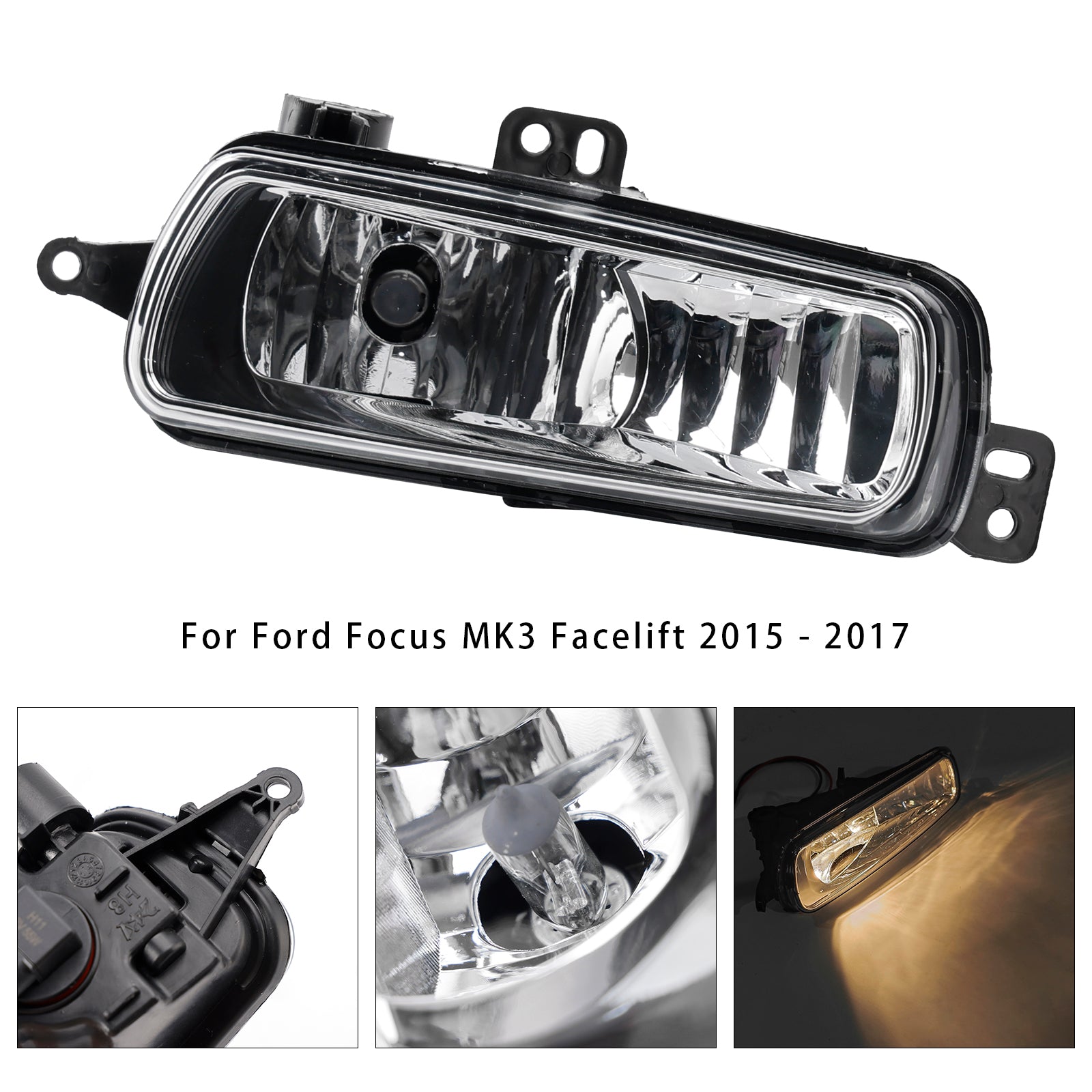 1 stuks mistlamplampen linksvoor met lampen voor Ford Transit Custom 2014-2023