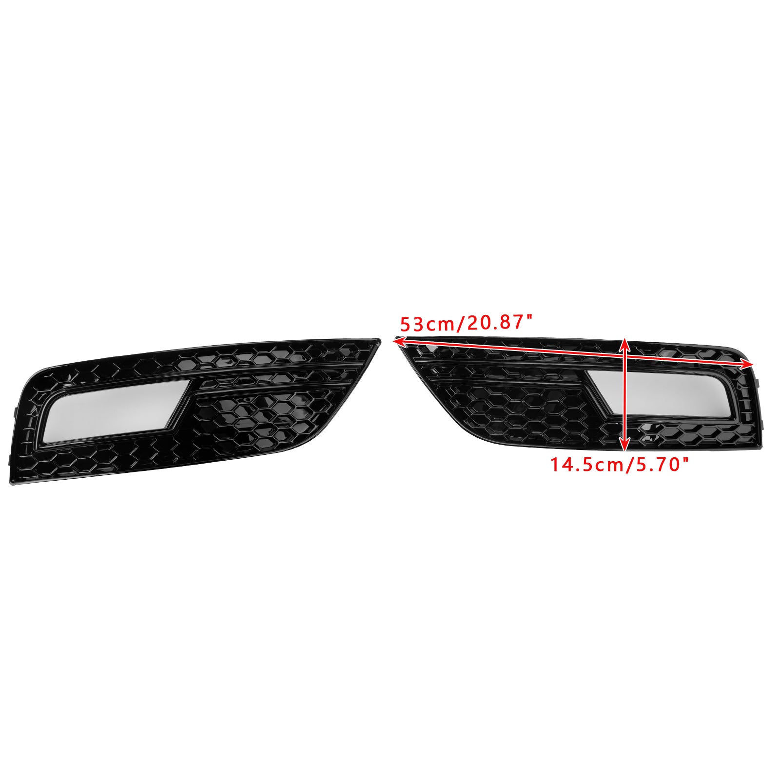 2013-2015 Audi A4 B8.5 Zwarte mistlampafdekking Grille standaardbumper